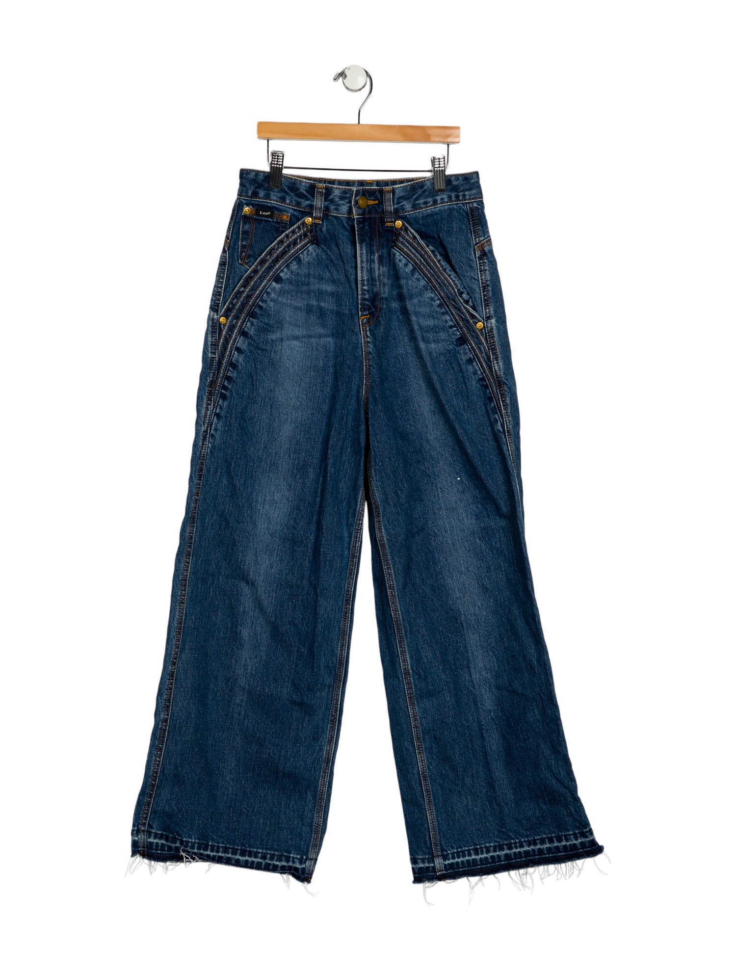 Self-Portrait x Lee High-Rise Wide Leg Jeans