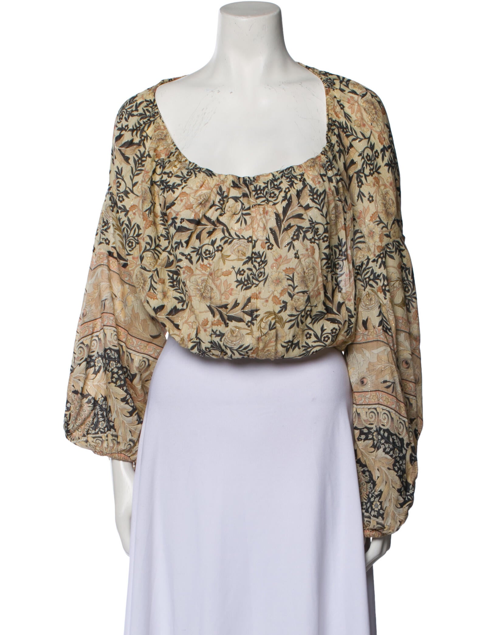 Spell & The Gypsy Collective Floral Print Scoop Neck Crop Top