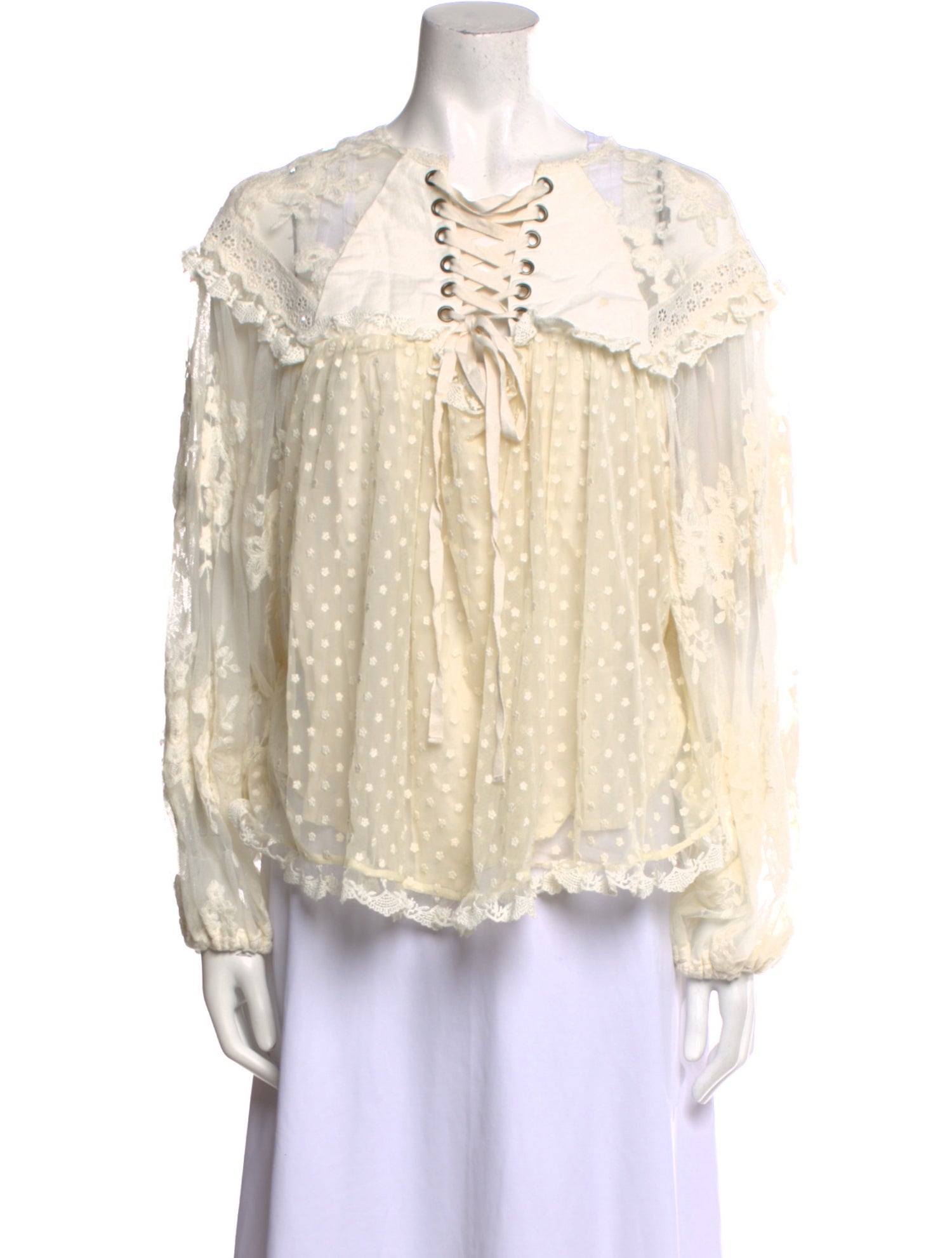Spell & The Gypsy Collective Tie Neck Long Sleeve Blouse