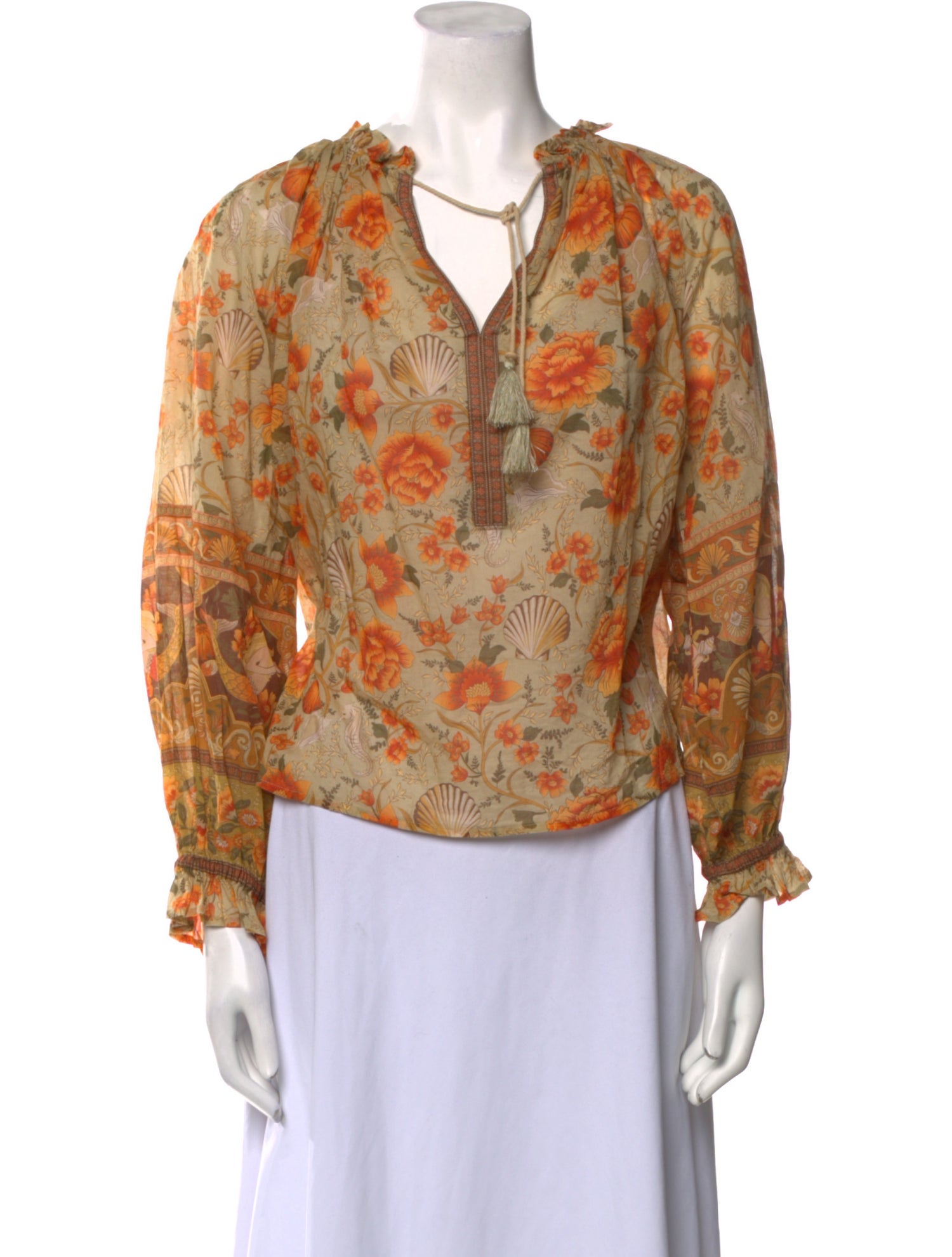 Spell & The Gypsy Collective Floral Print Tie Neck Blouse