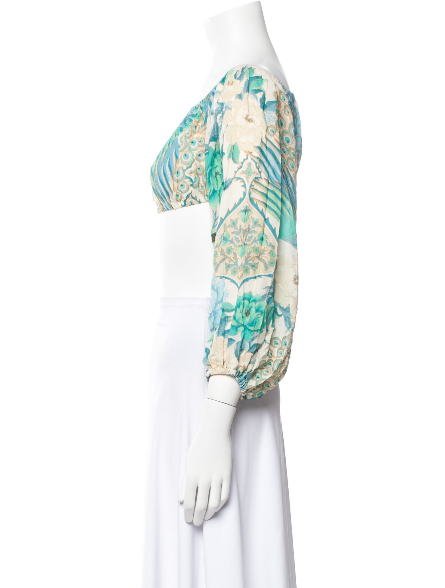 Spell & The Gypsy Collective Floral Print Bateau Neckline Crop Top