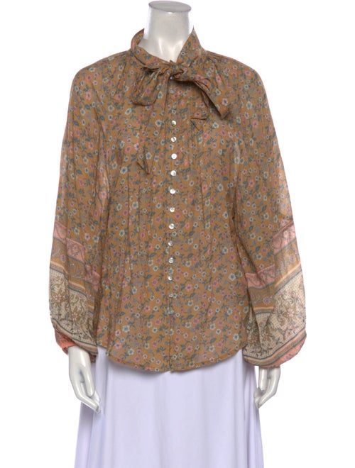 Spell & The Gypsy Collective Floral Print Tie Neck Button-Up Top