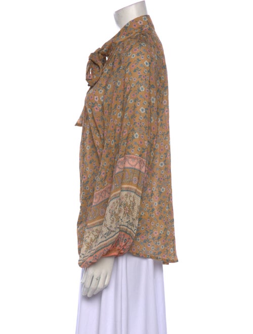 Spell & The Gypsy Collective Floral Print Tie Neck Button-Up Top