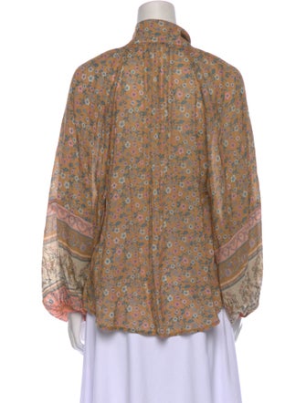 Spell & The Gypsy Collective Floral Print Tie Neck Button-Up Top