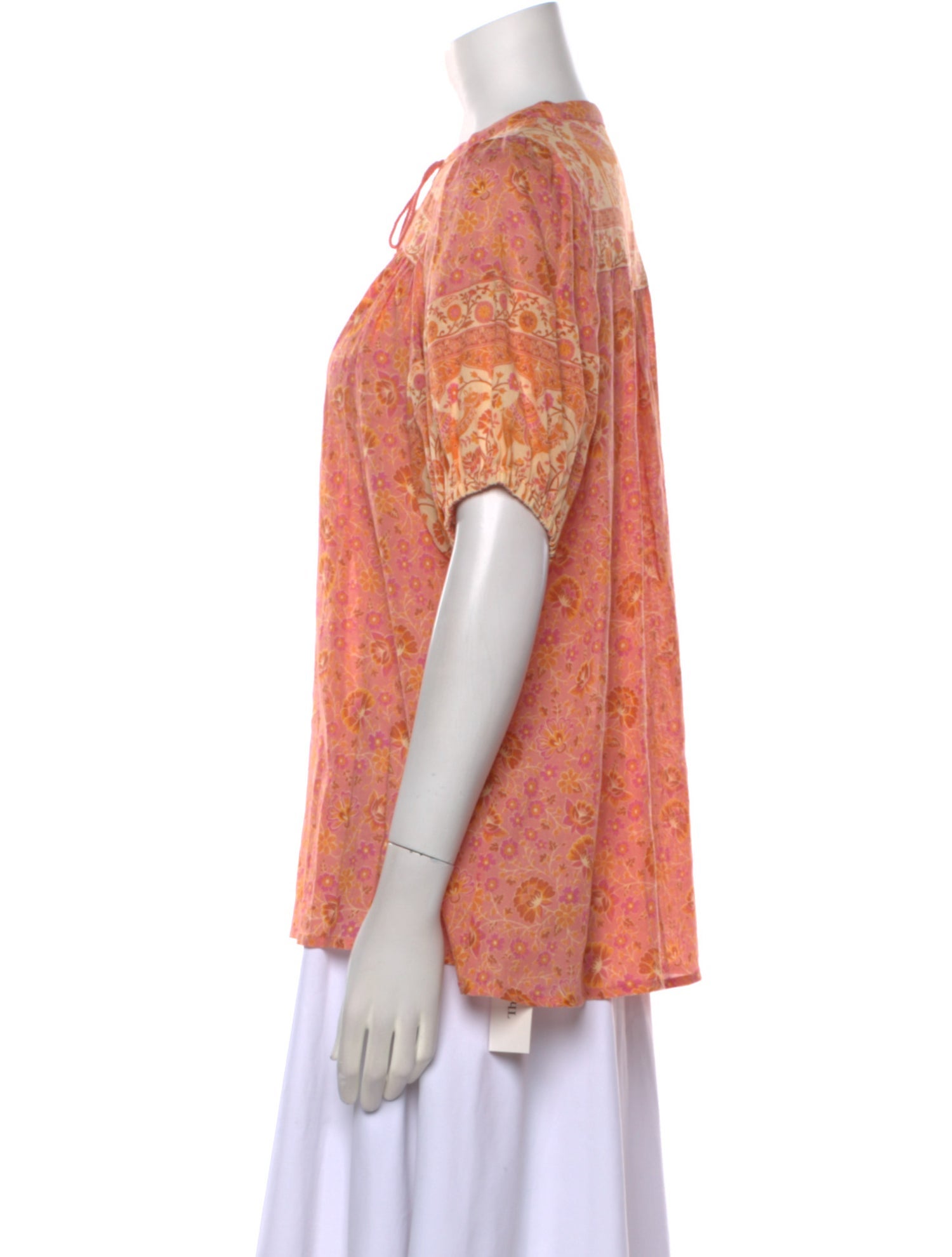 Spell & The Gypsy Collective Printed Tie Neck Button-Up Top