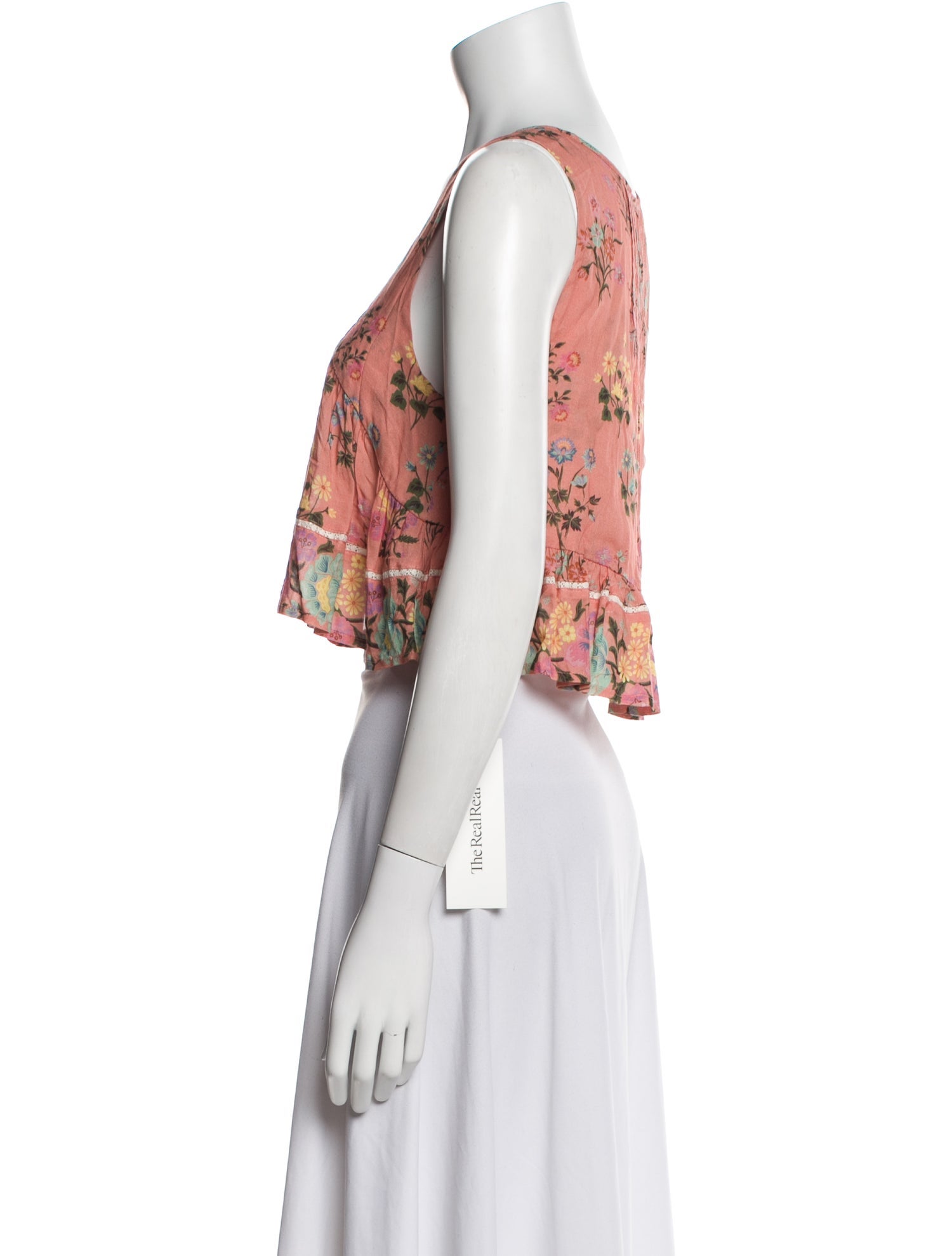 Spell & The Gypsy Collective Floral Print Scoop Neck Crop Top w/ Tags