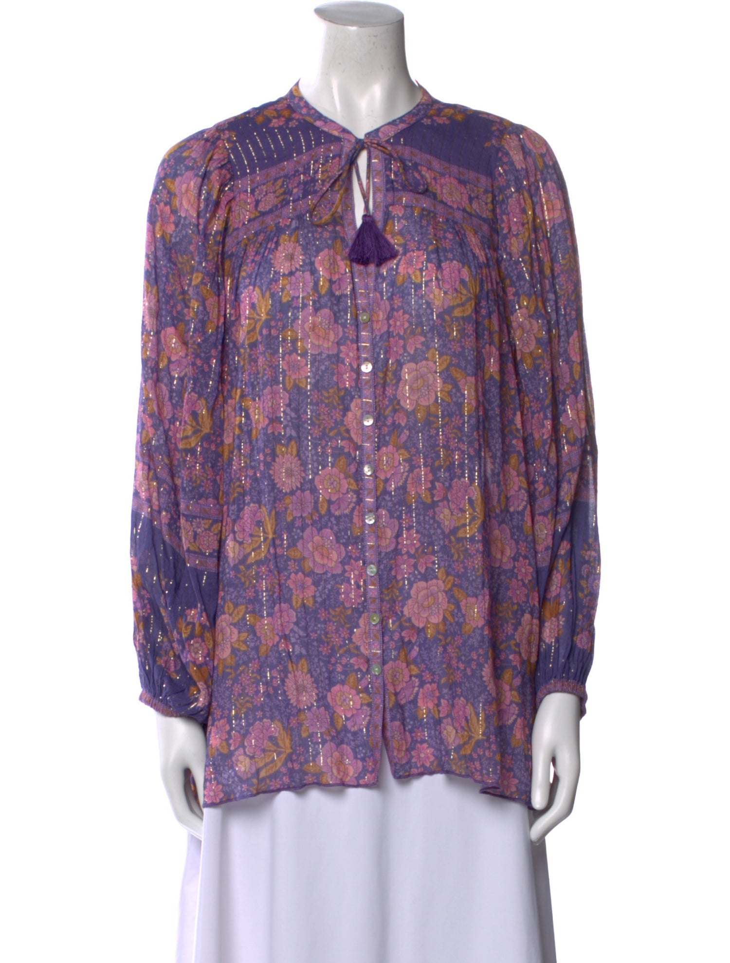 Spell & The Gypsy Collective Floral Print Tie Neck Blouse