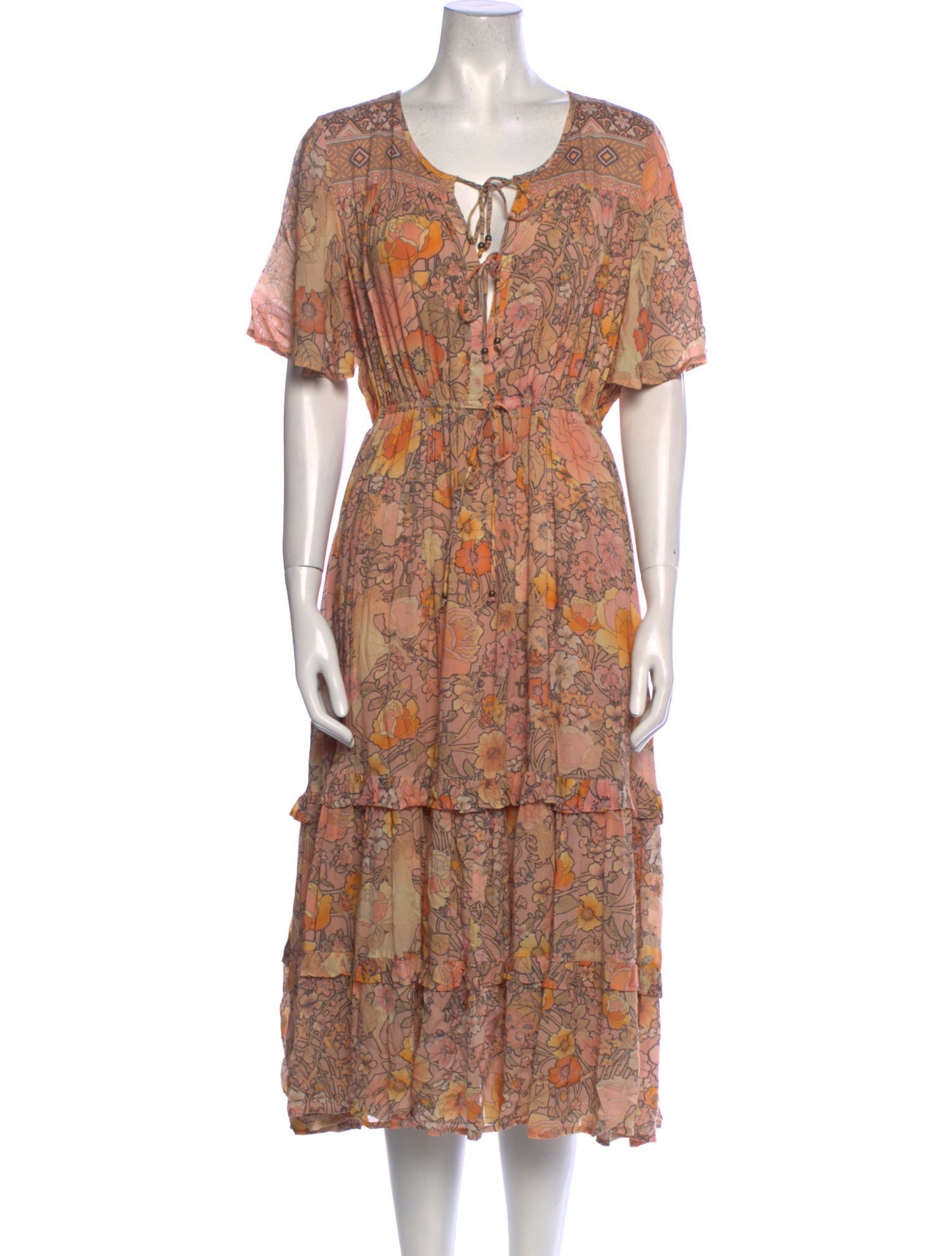 Spell & The Gypsy Collective Floral Print Midi Length Dress