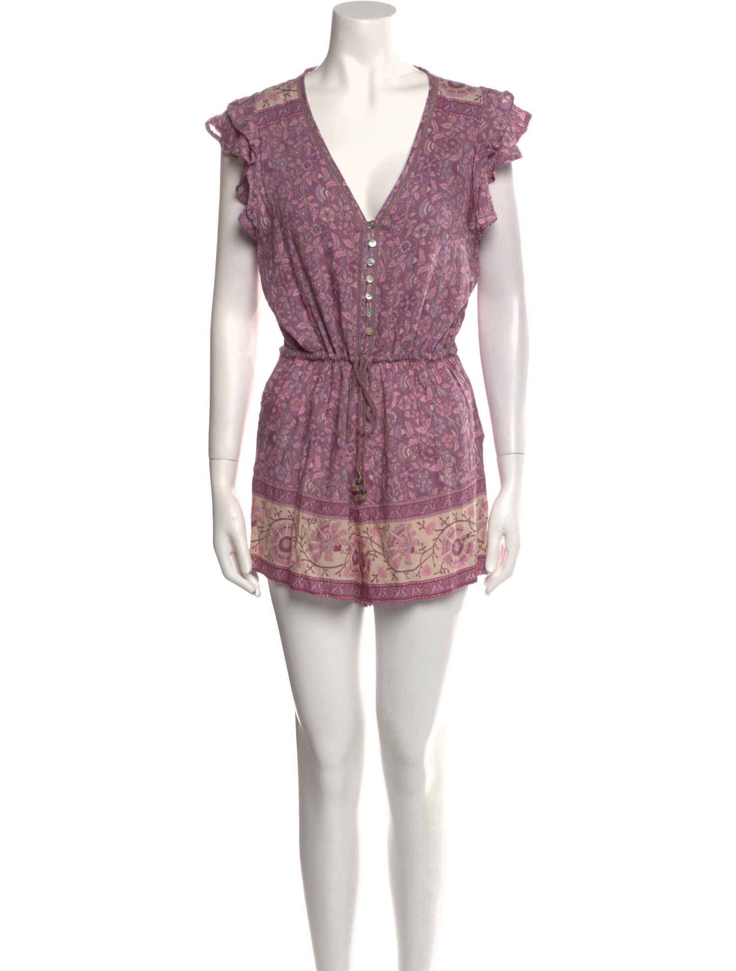 Spell & The Gypsy Collective Printed Plunge Neckline Romper