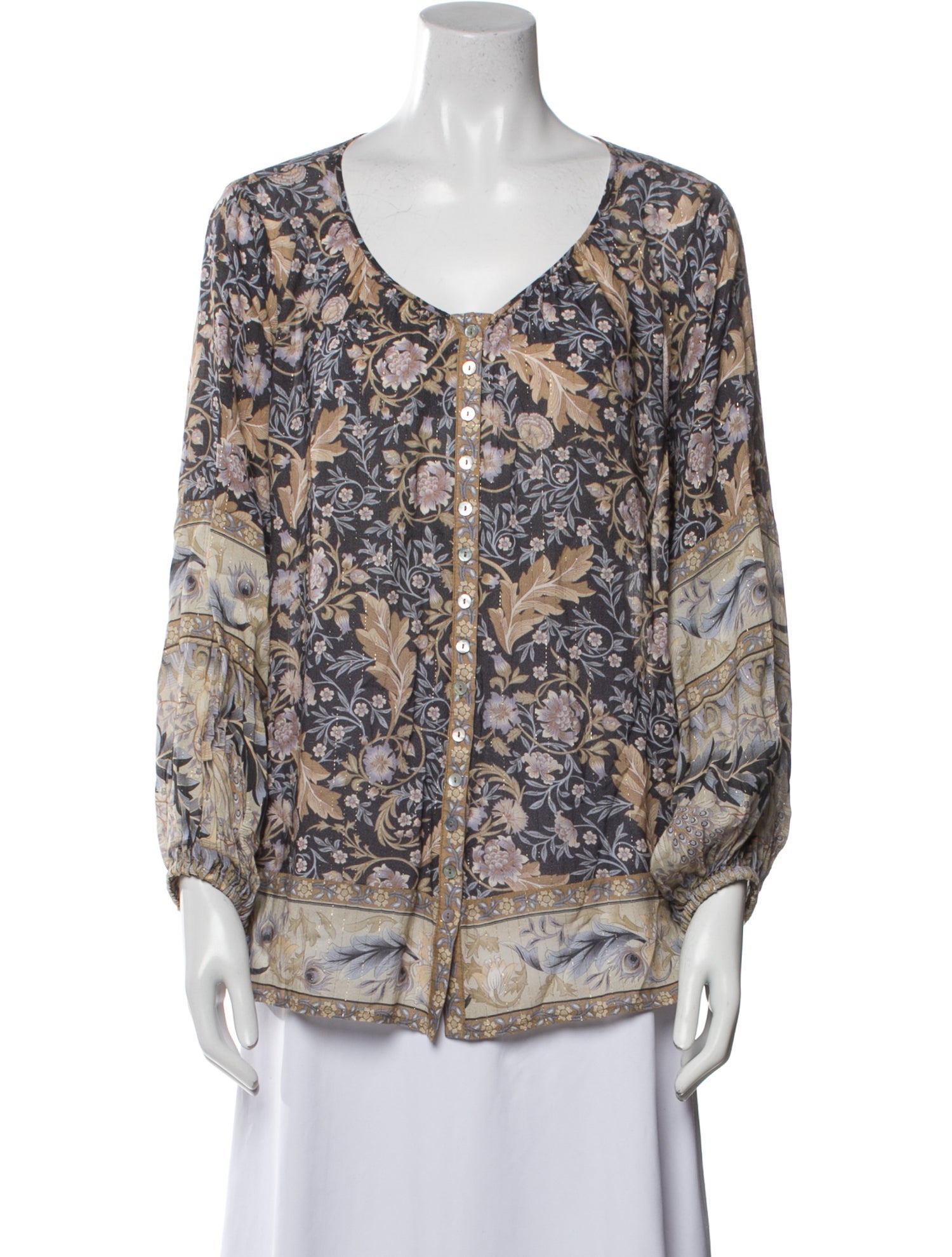 Spell & The Gypsy Collective Printed Scoop Neck Blouse