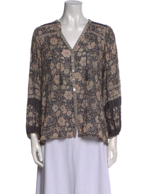 Spell & The Gypsy Collective Floral Print V-Neck Button-Up Top