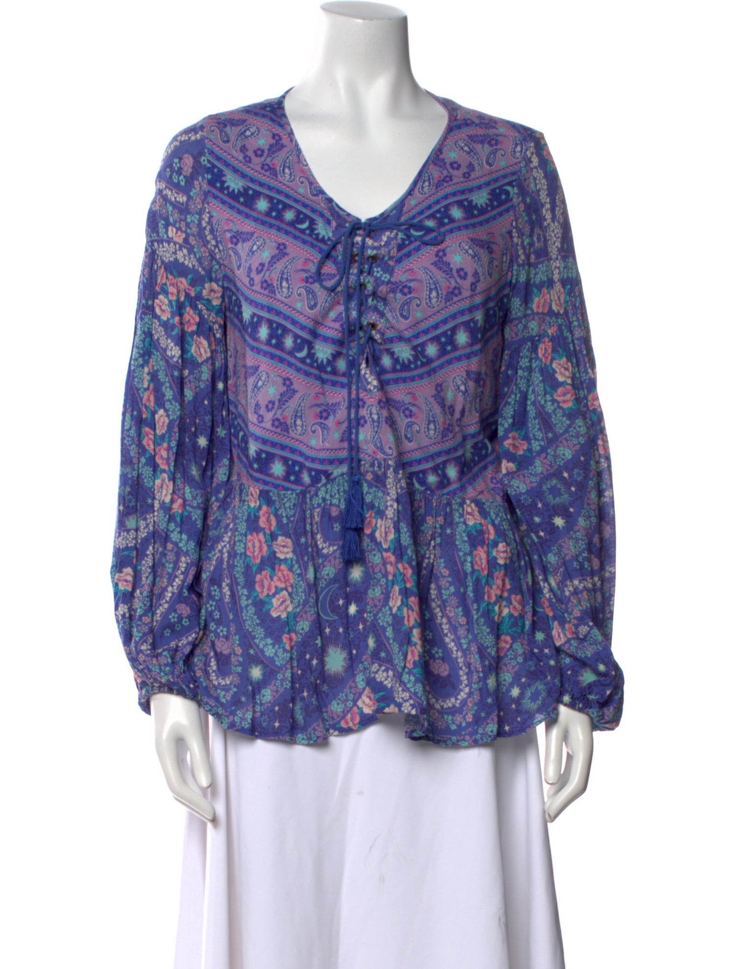 Spell & The Gypsy Collective Paisley Print V-Neck Blouse