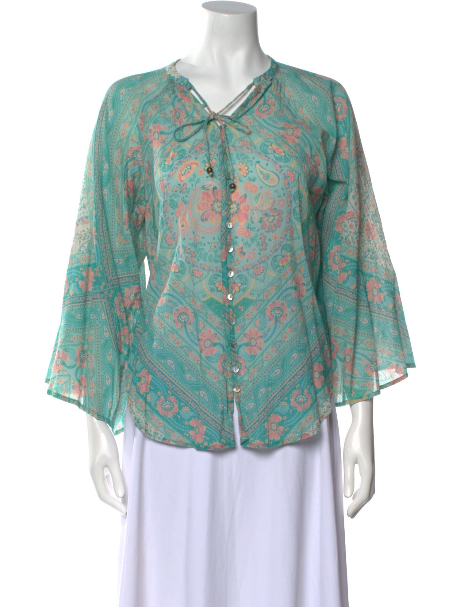 Spell & The Gypsy Collective Paisley Print V-Neck Blouse
