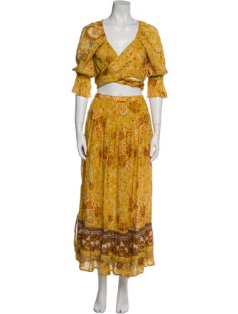 Spell & The Gypsy Collective Floral Print Ruffle Embellishment Skirt Set