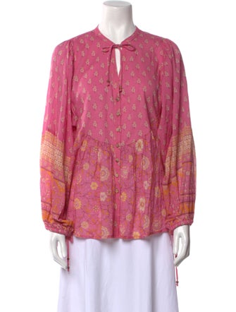 Spell & The Gypsy Collective Floral Print Tie Neck Blouse