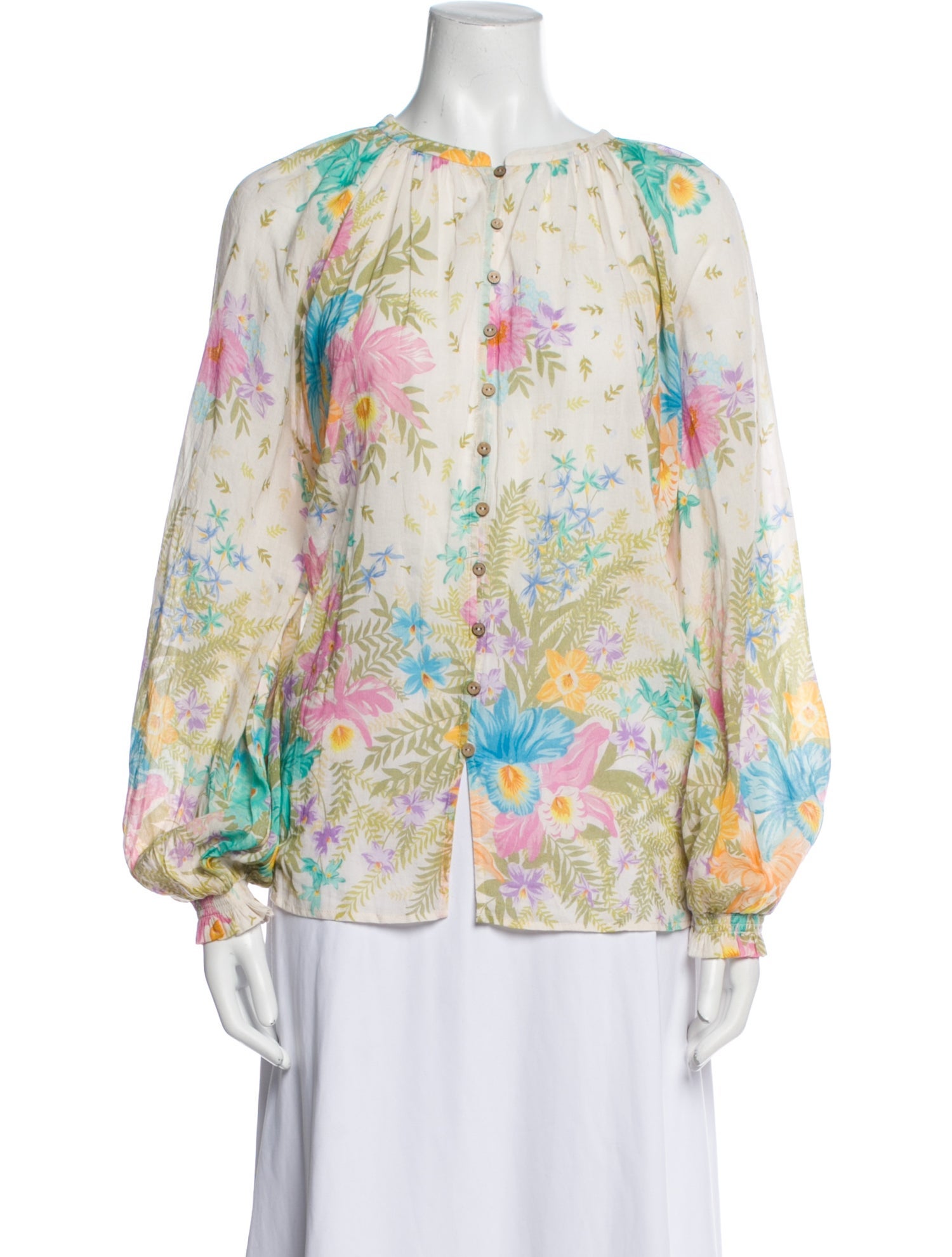 Spell Floral Print Scoop Neck Blouse w/ Tags