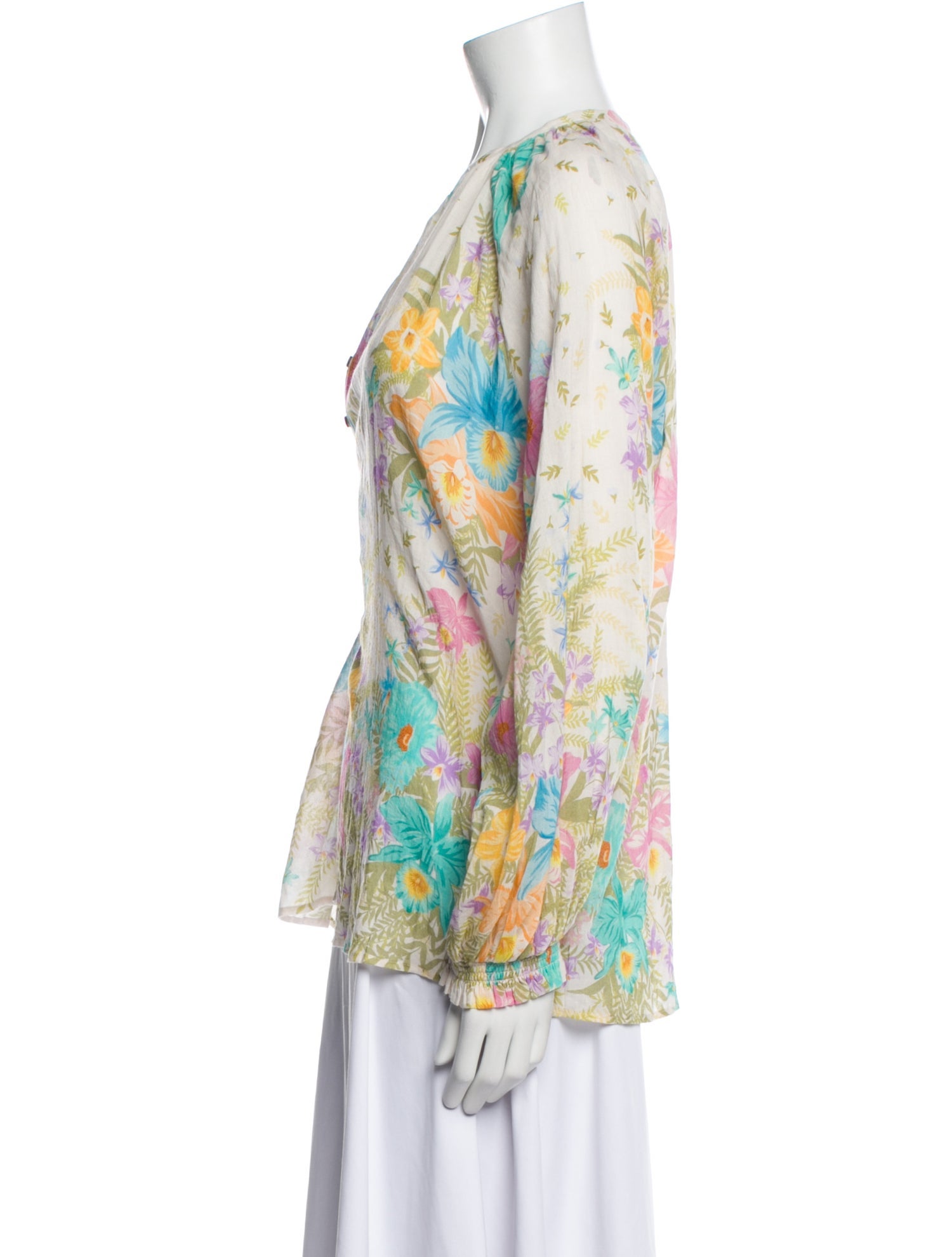 Spell Floral Print Scoop Neck Blouse w/ Tags