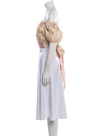 Spell & The Gypsy Collective Linen Floral Print Crop Top