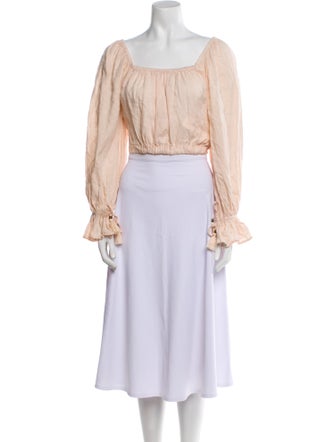 Spell & The Gypsy Collective Linen Square Neckline Crop Top