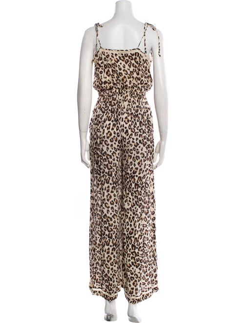 Spell & The Gypsy Collective Animal Print Plunge Neckline Jumpsuit
