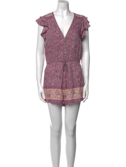 Spell & The Gypsy Collective Printed Plunge Neckline Romper