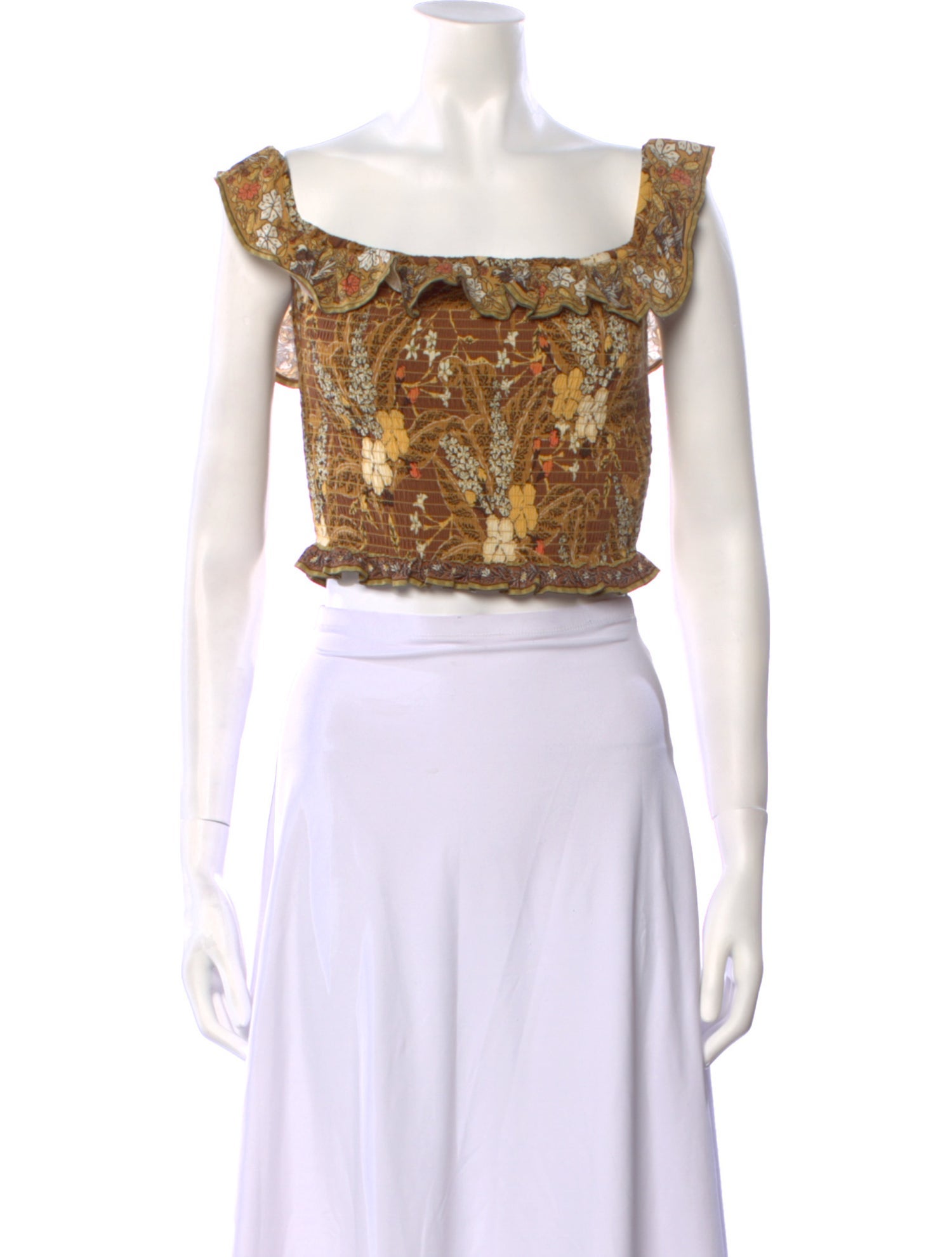 Spell & The Gypsy Collective Floral Print Square Neckline Crop Top