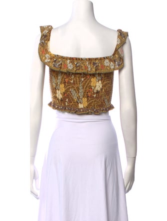 Spell & The Gypsy Collective Floral Print Square Neckline Crop Top