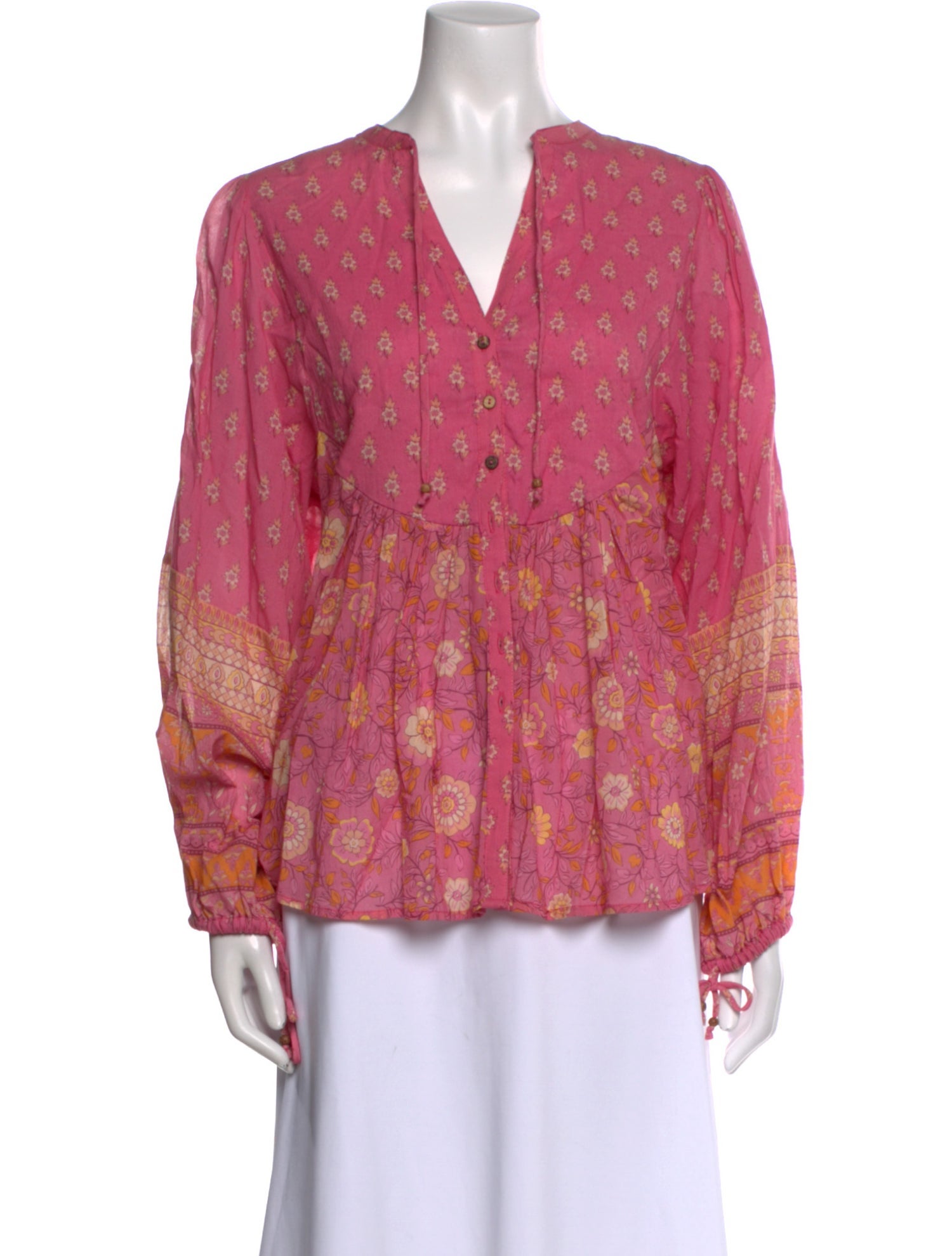 Spell & The Gypsy Collective Floral Print V-Neck Blouse w/ Tags