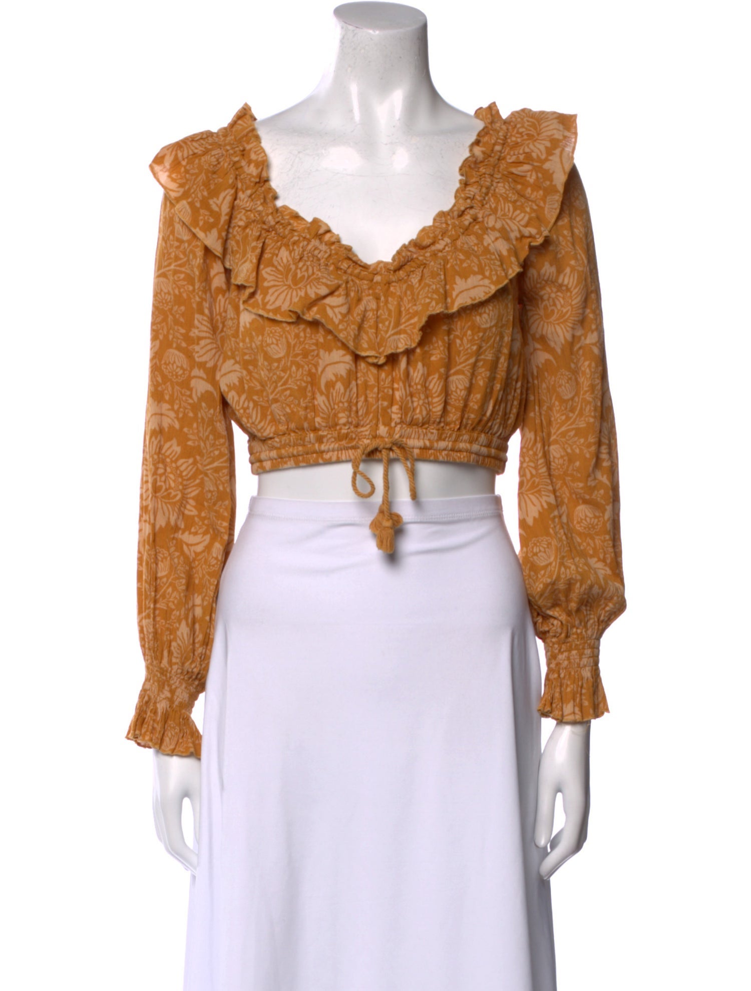 Spell & The Gypsy Collective V-Neck Long Sleeve Crop Top