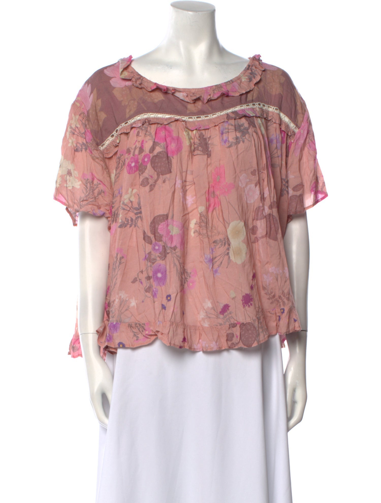 Spell & The Gypsy Collective Floral Print Bateau Neckline Blouse