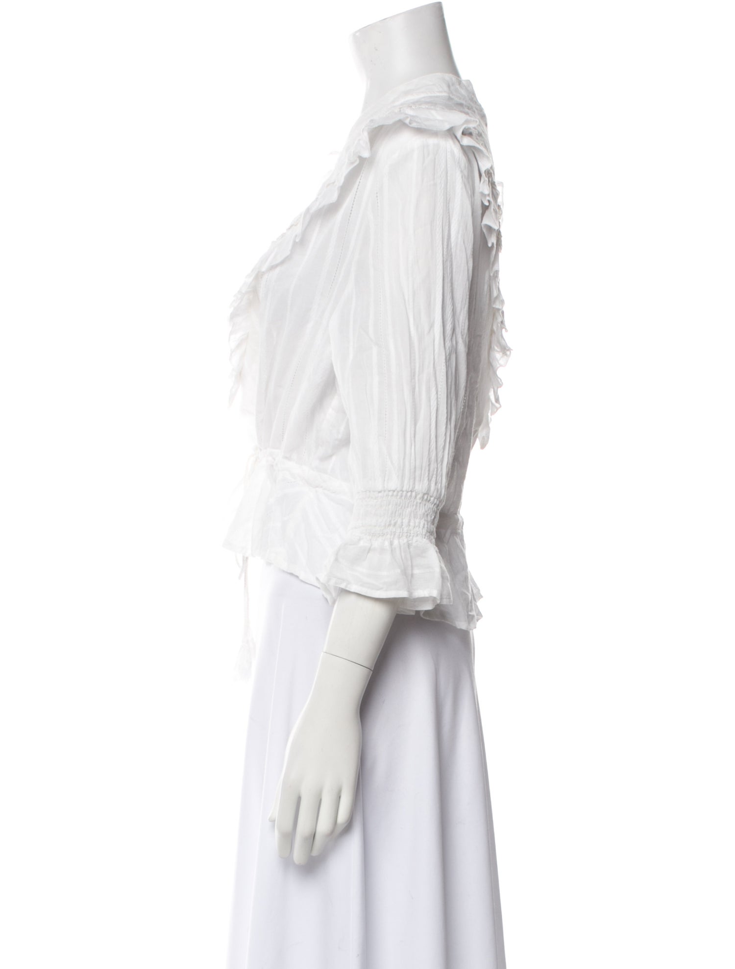 Spell & The Gypsy Collective V-Neck Three-Quarter Sleeve Crop Top