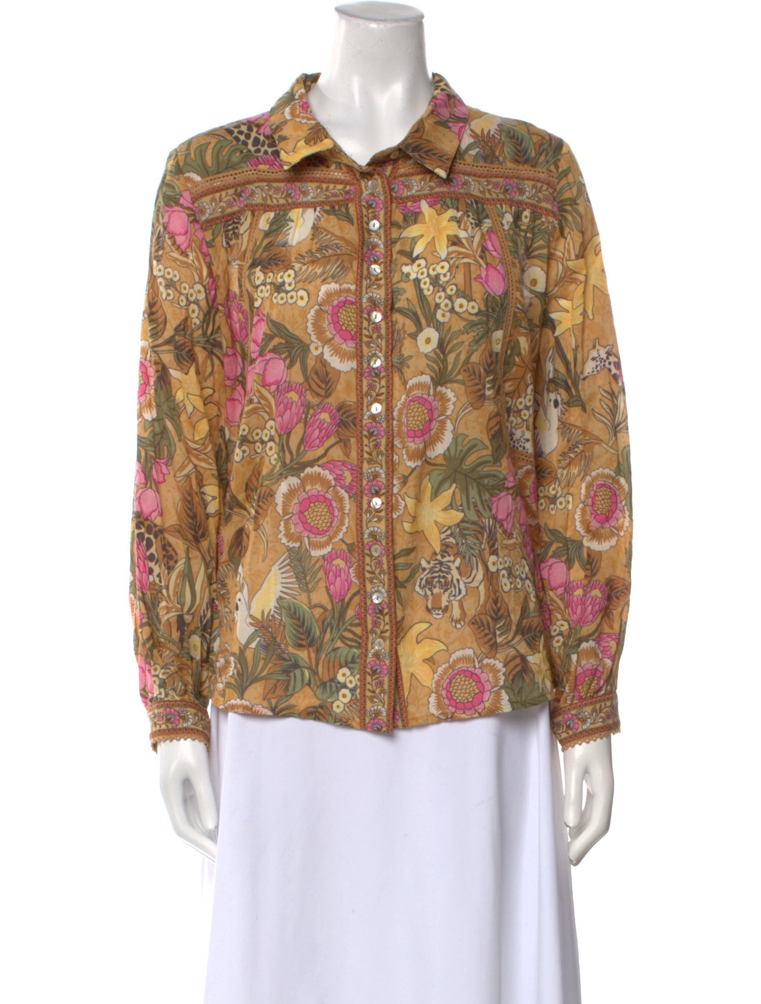 Spell & The Gypsy Collective Printed Long Sleeve Button-Up Top