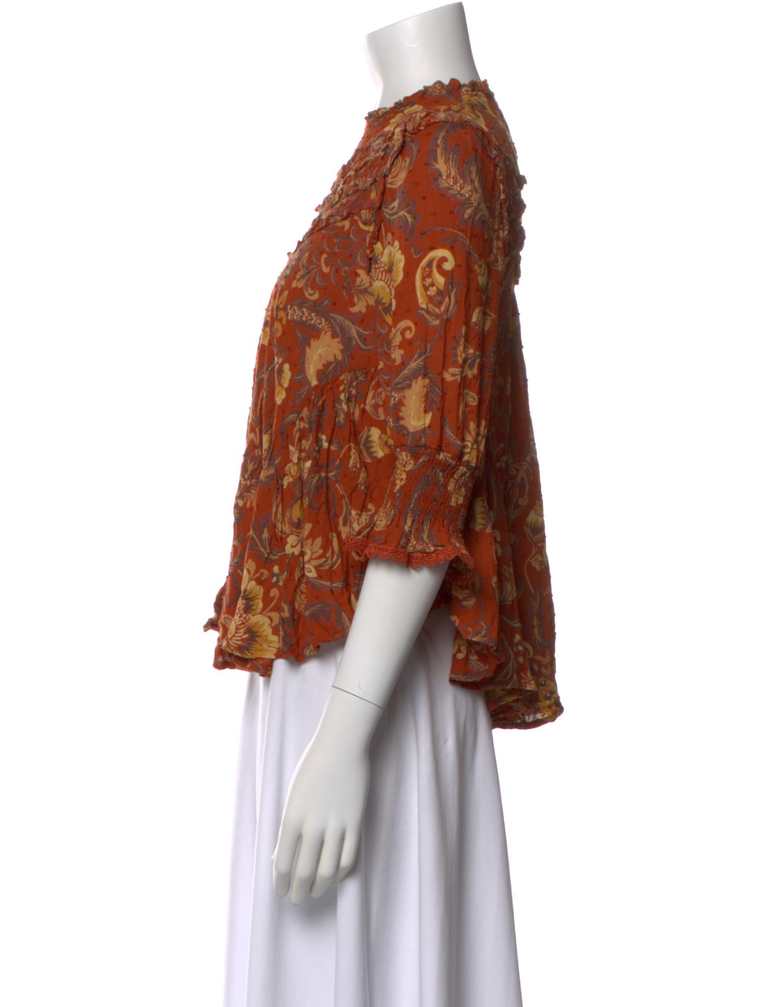 Spell & The Gypsy Collective Floral Print Mock Neck Blouse