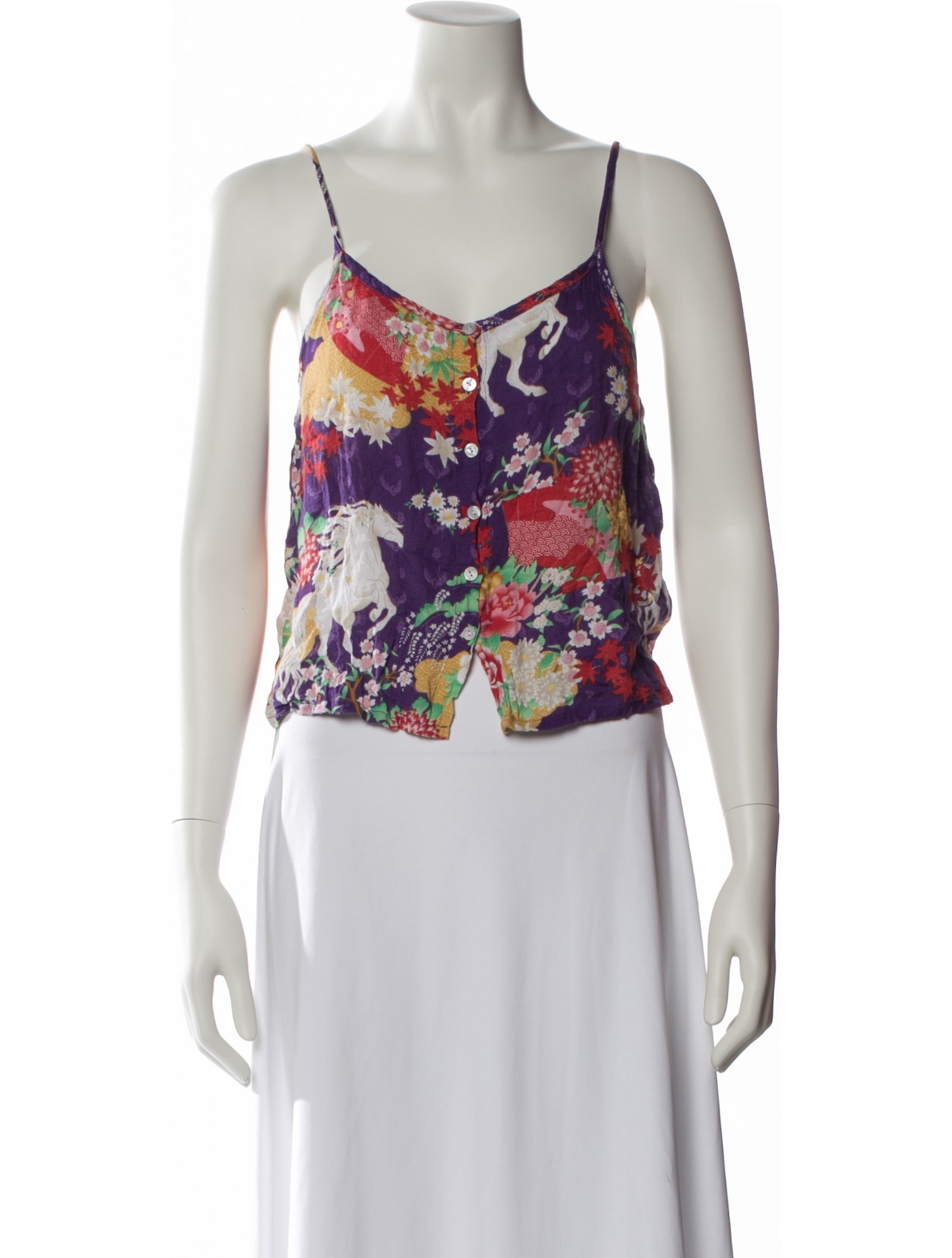 Spell & The Gypsy Collective Floral Print V-Neck Crop Top