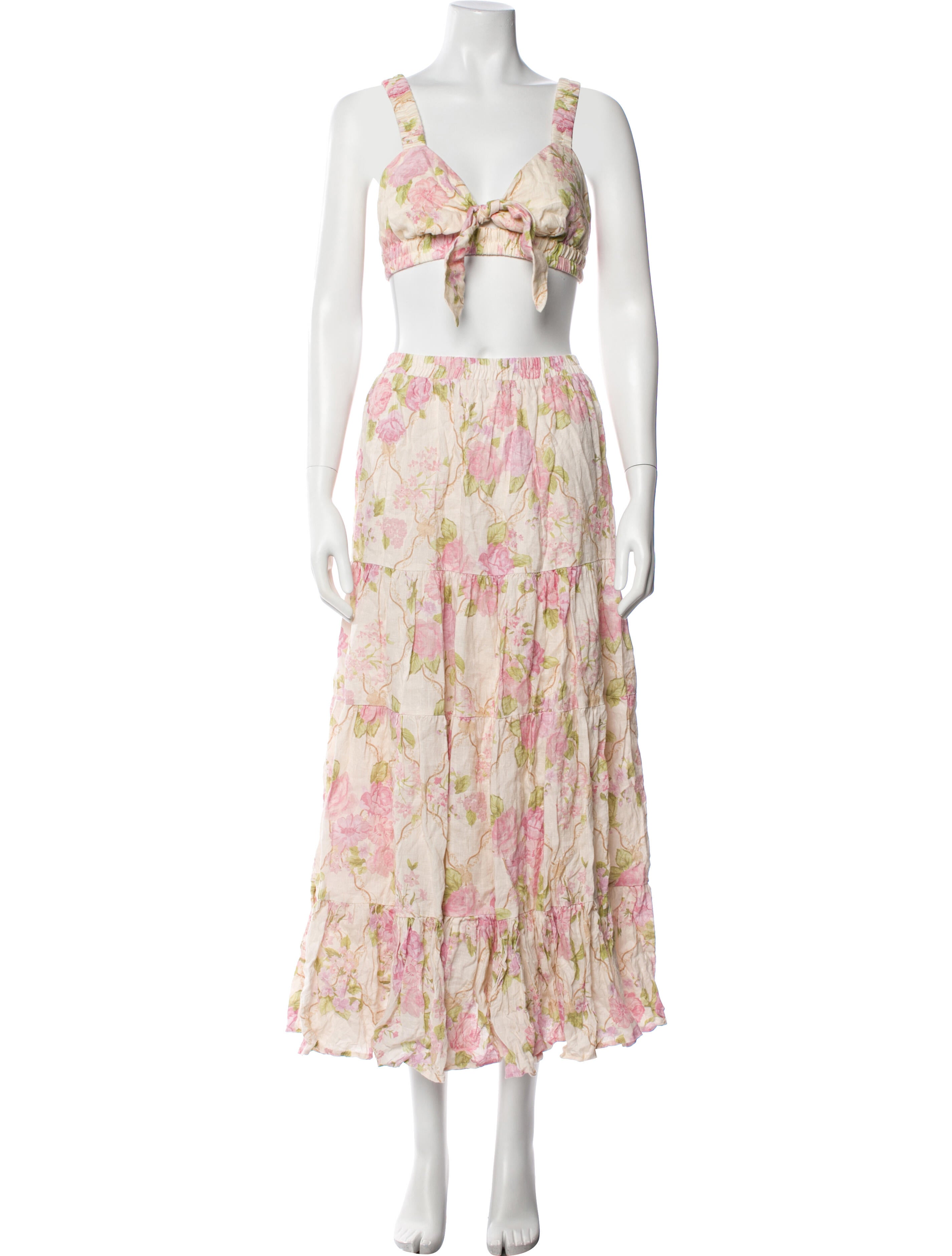 Spell & The Gypsy Collective Linen Floral Print Skirt Set w/ Tags