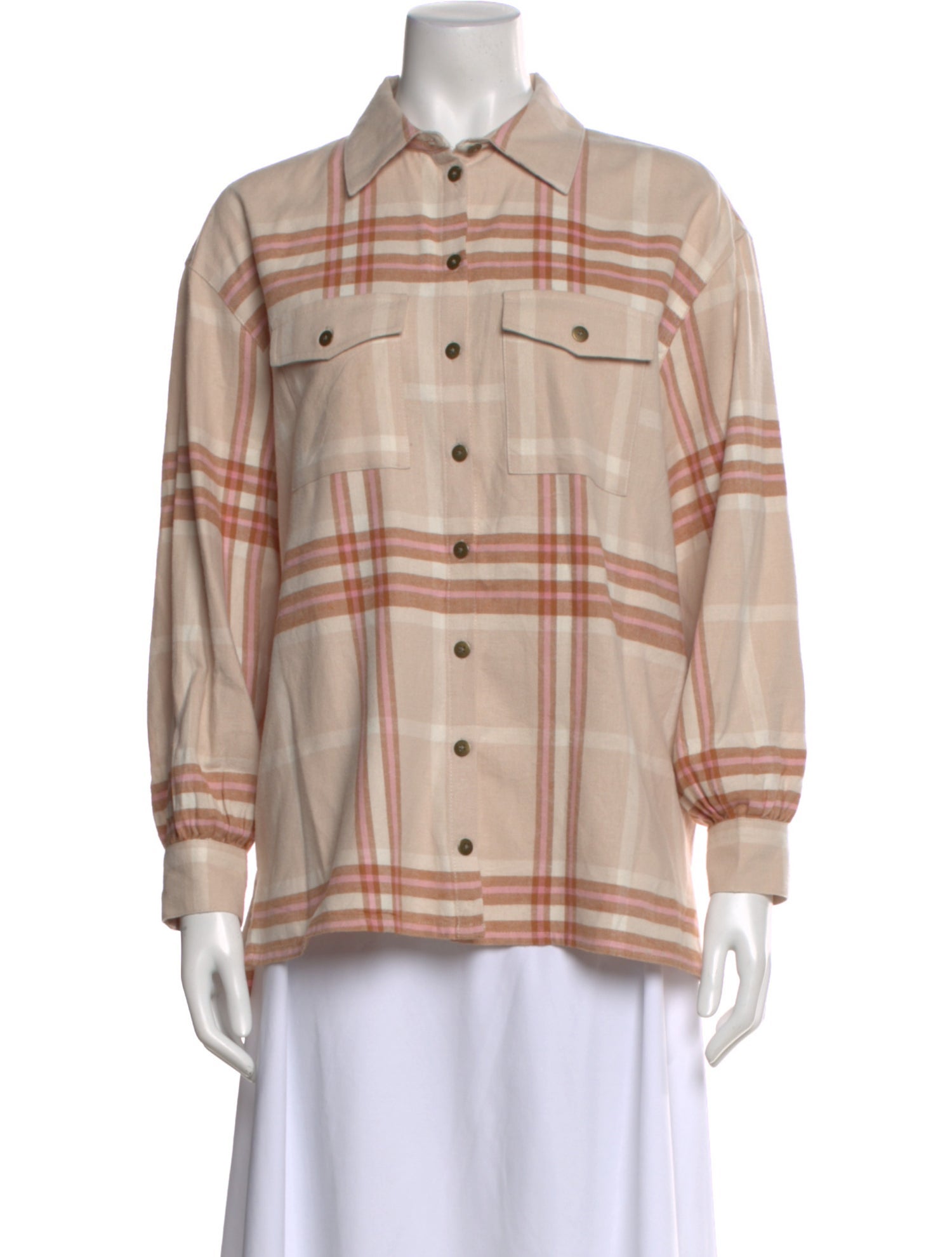 Spell & The Gypsy Collective Plaid Print Long Sleeve Button-Up Top