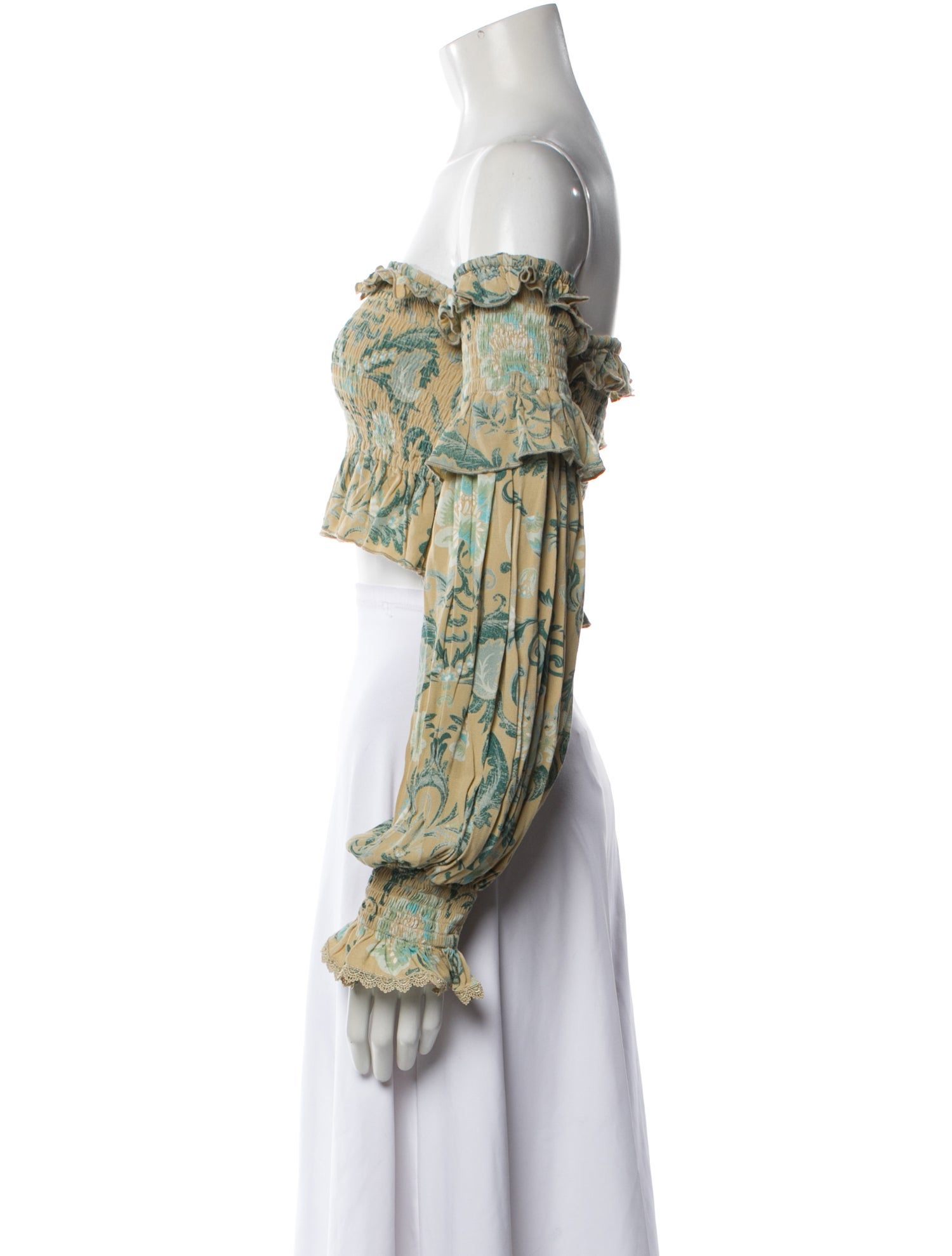 Spell & The Gypsy Collective Floral Print Off-The-Shoulder Crop Top