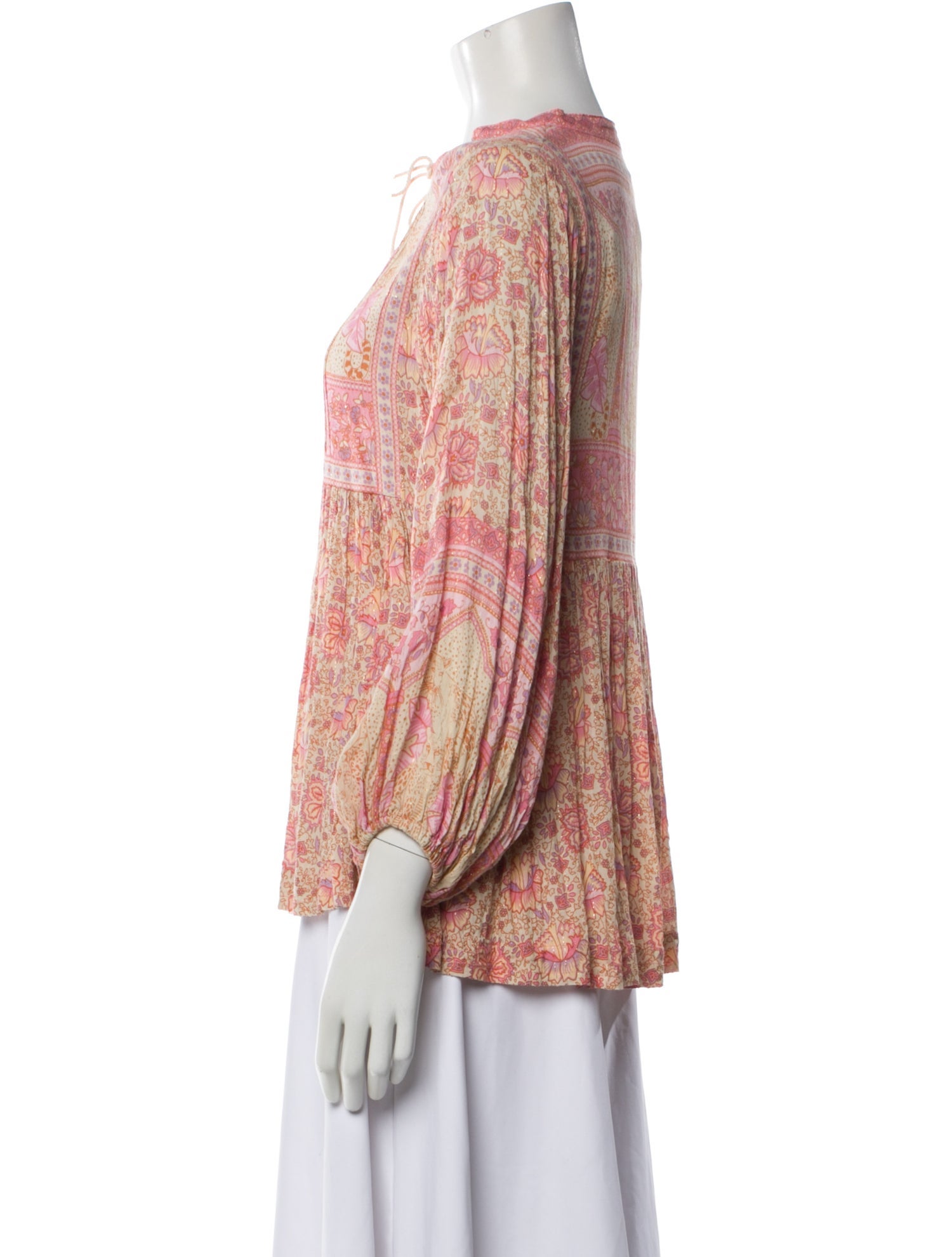 Spell & The Gypsy Collective Floral Print Tie Neck Blouse