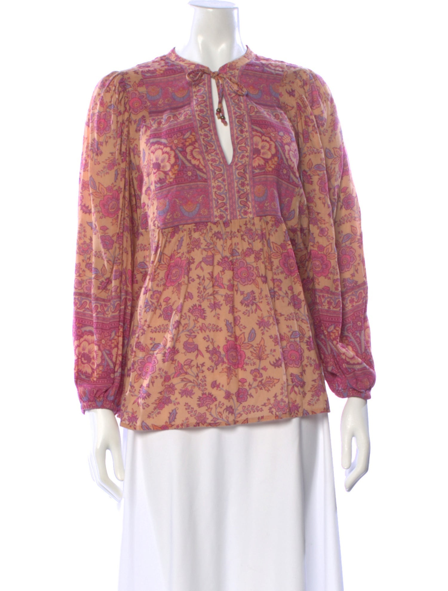 Spell & The Gypsy Collective Floral Print Tie Neck Blouse