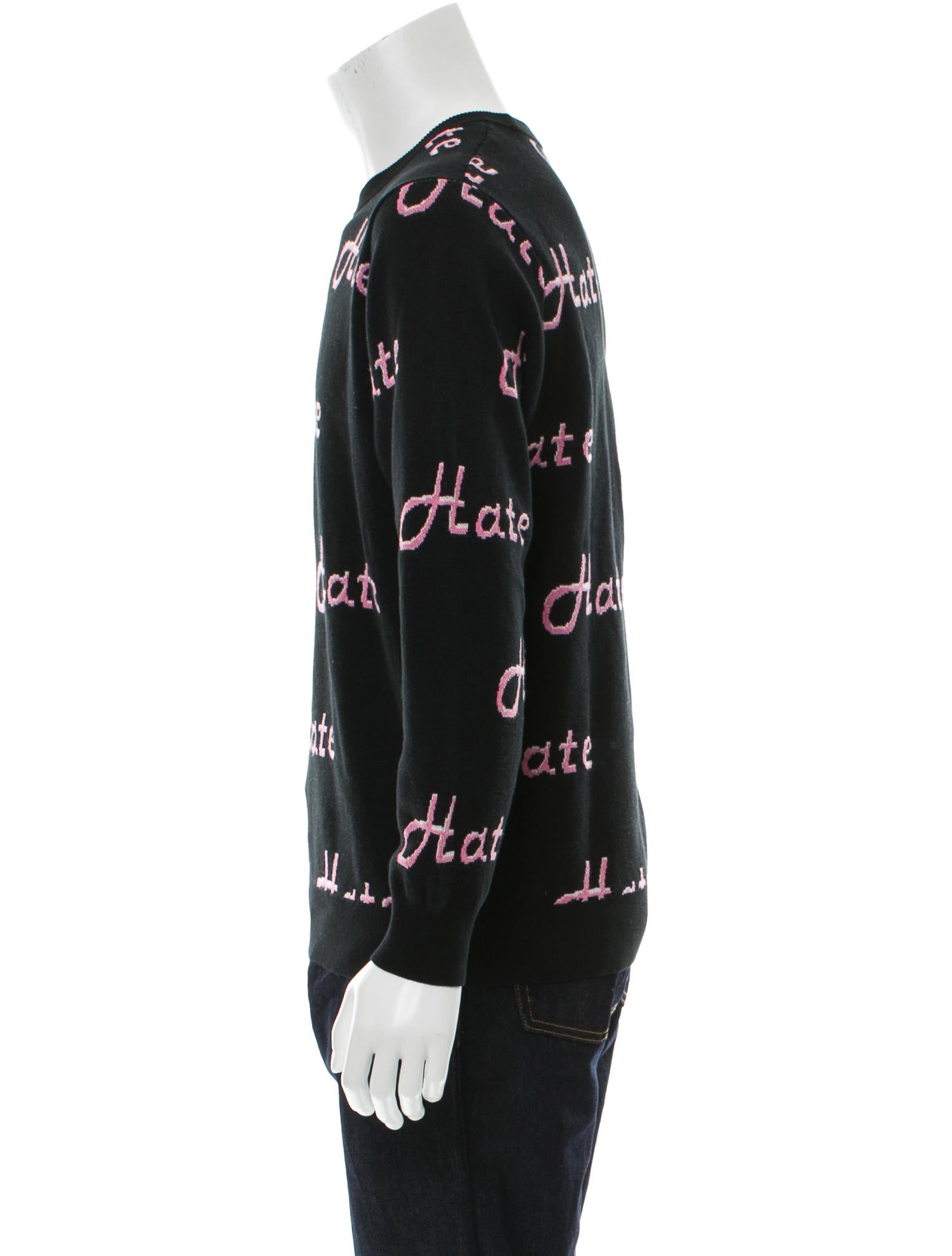 Supreme Pullover Hate Sweater - Black Sweaters, Clothing