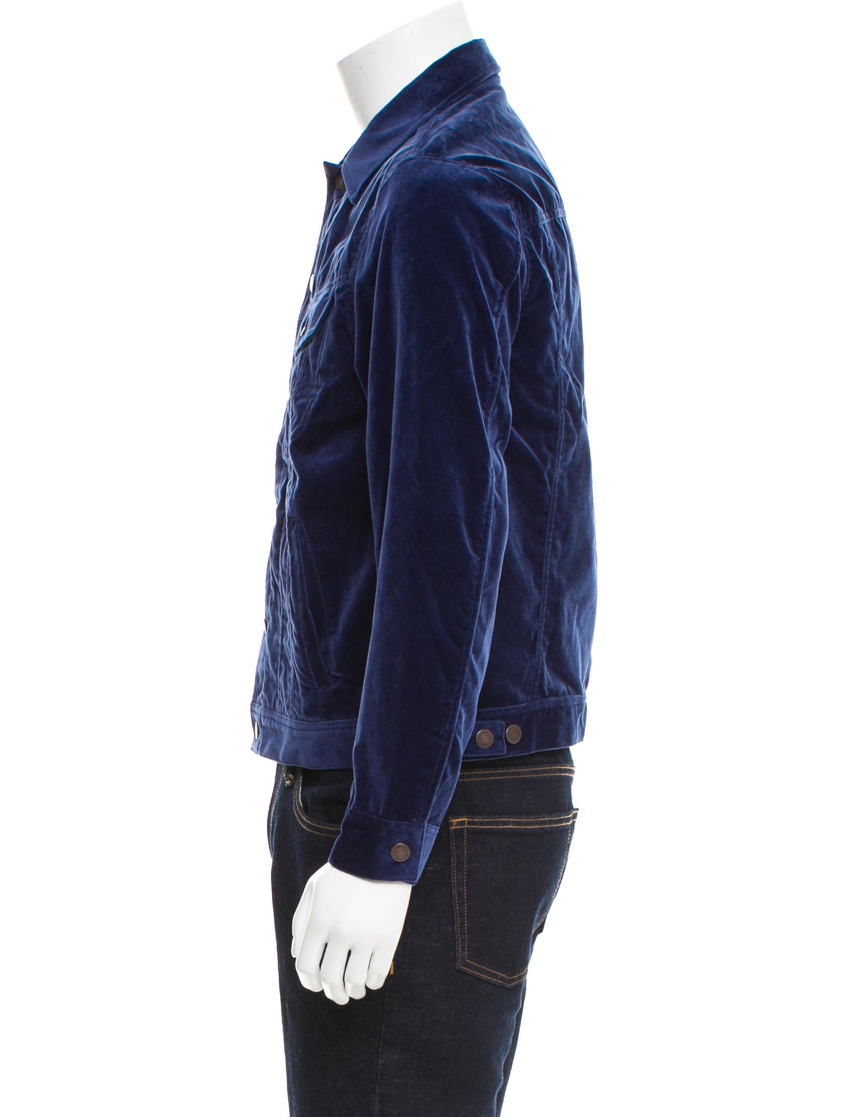 Supreme 2017 Velvet Trucker Jacket - Blue Outerwear, Clothing