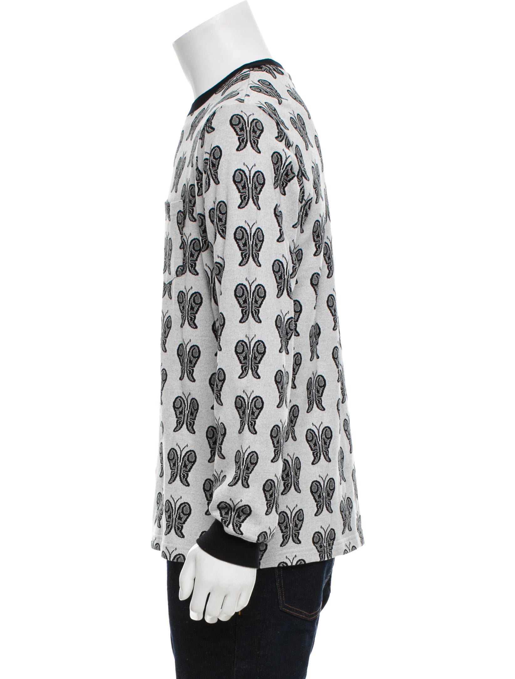 Supreme 2018 Butterfly Jacquard Sweater - Black Sweaters, Clothing 