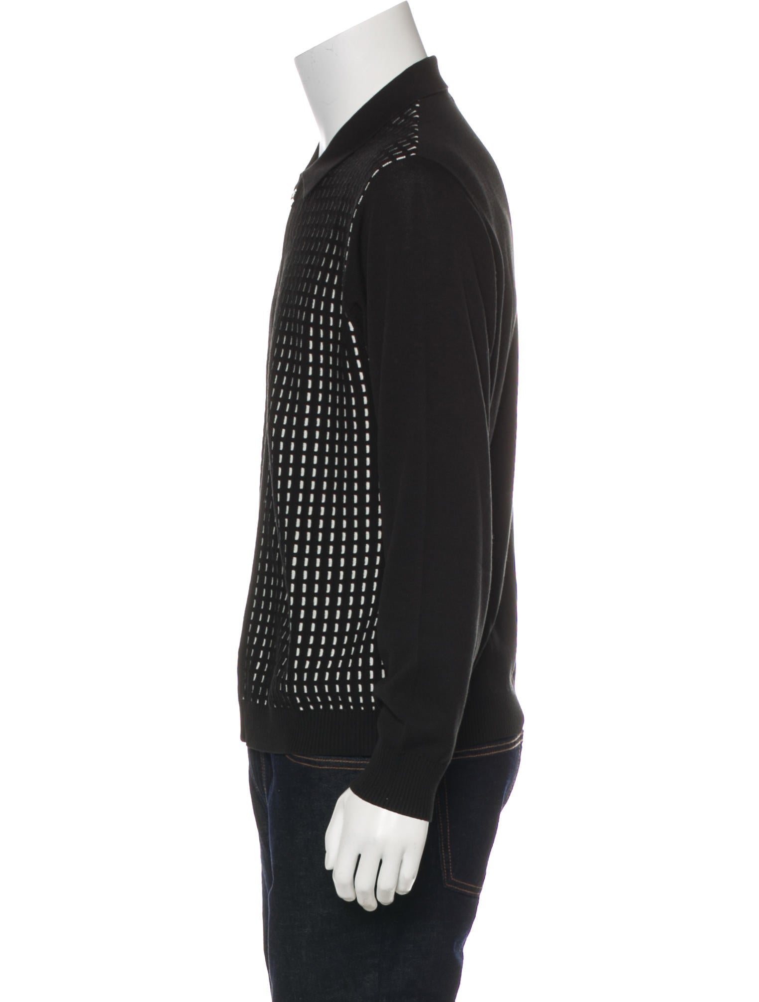 supreme zip up polo sweater