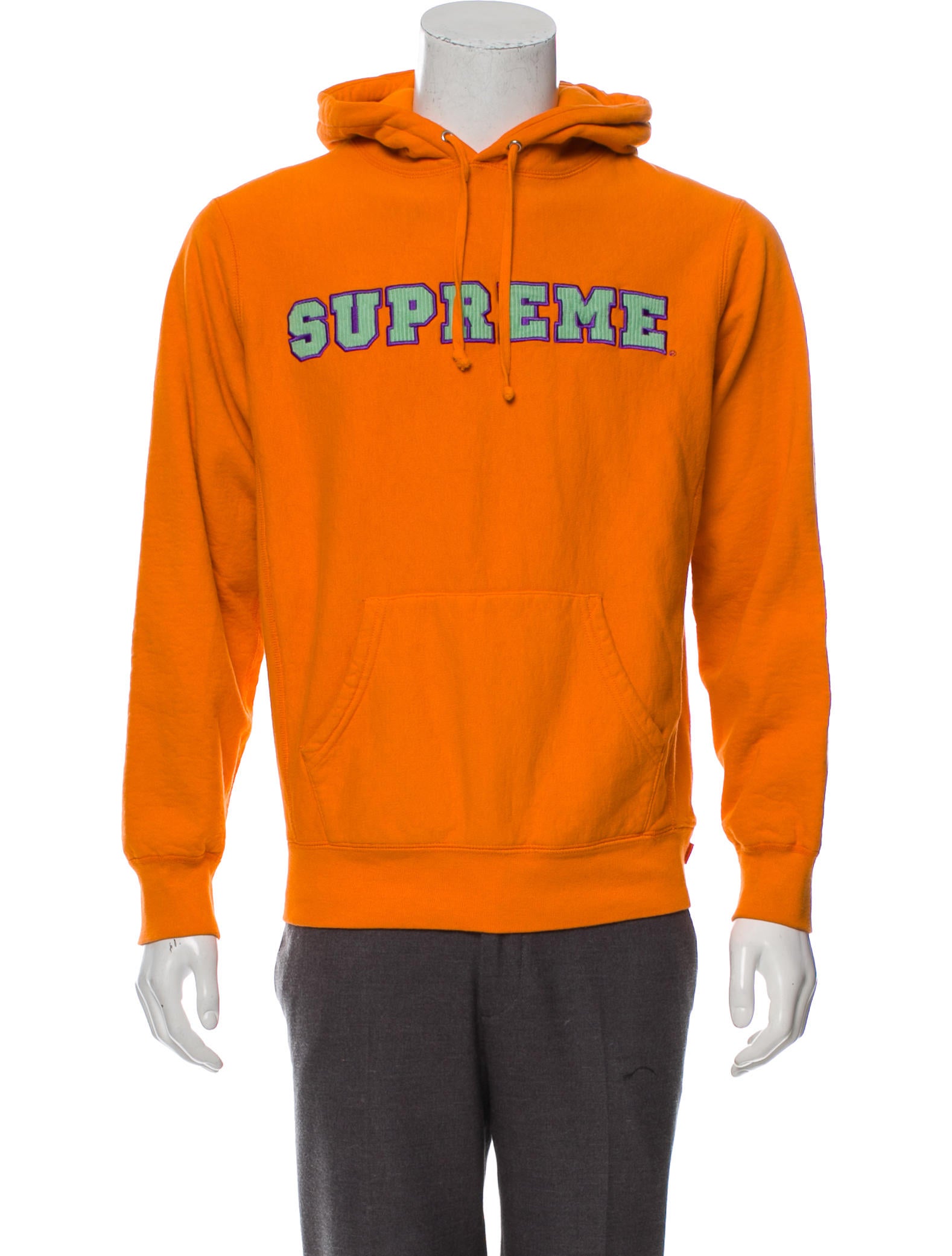 cord collegiate logo hooded sweatshirt