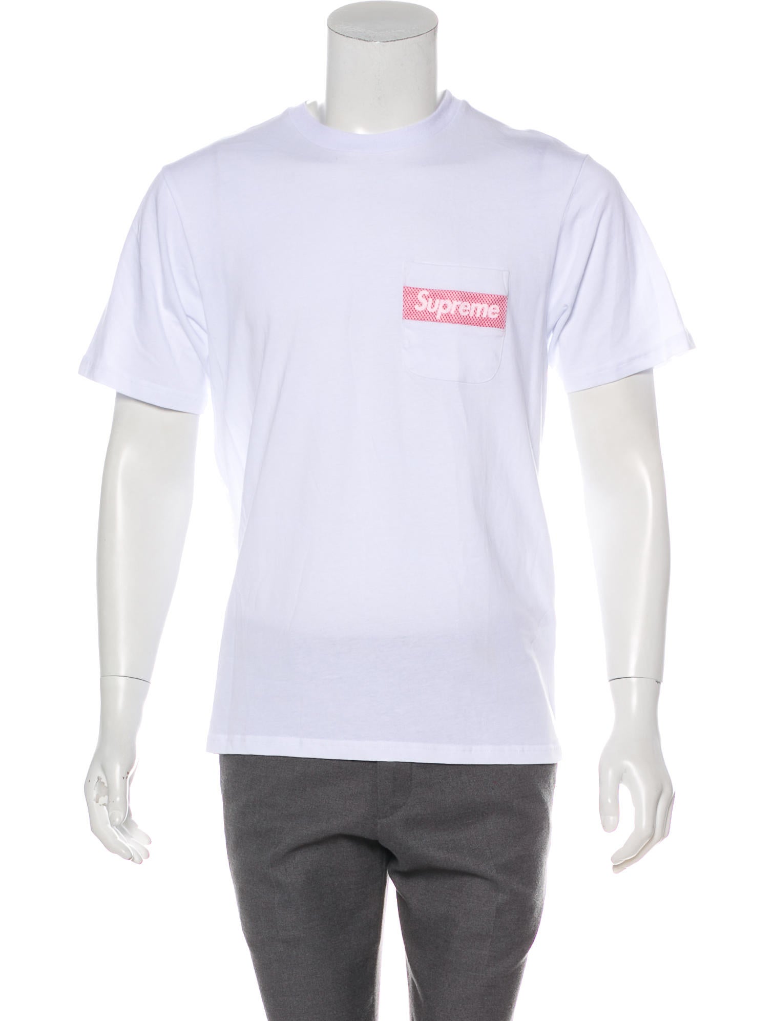 supreme mesh stripe pocket tee
