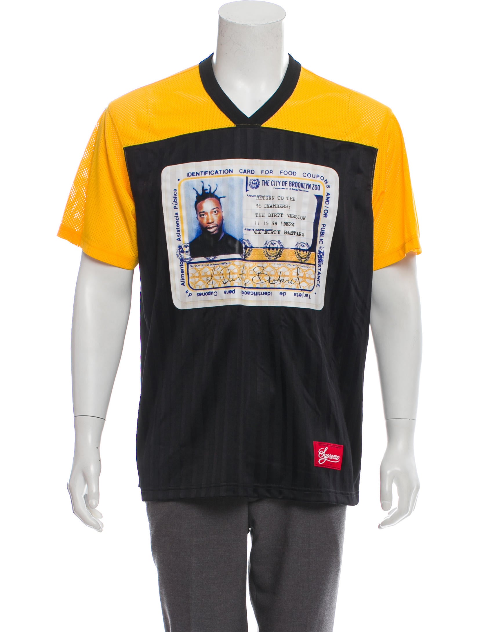 Supreme Ol’ Dirty Bastard Football シャツ L Supreme Ol' Dirty Bastard Football Top Gold Men's - SS19 - US