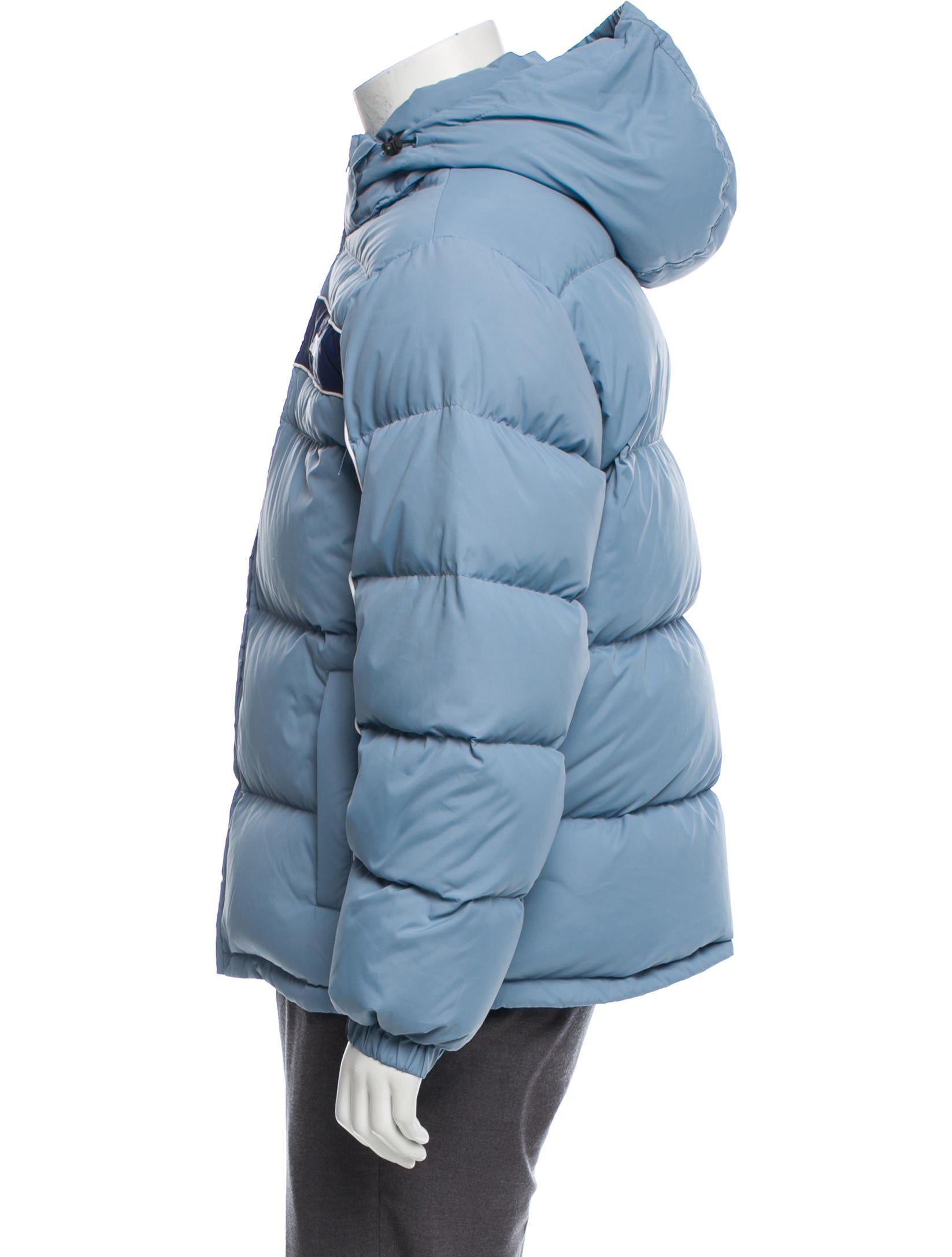 supreme stripe panel down jacket