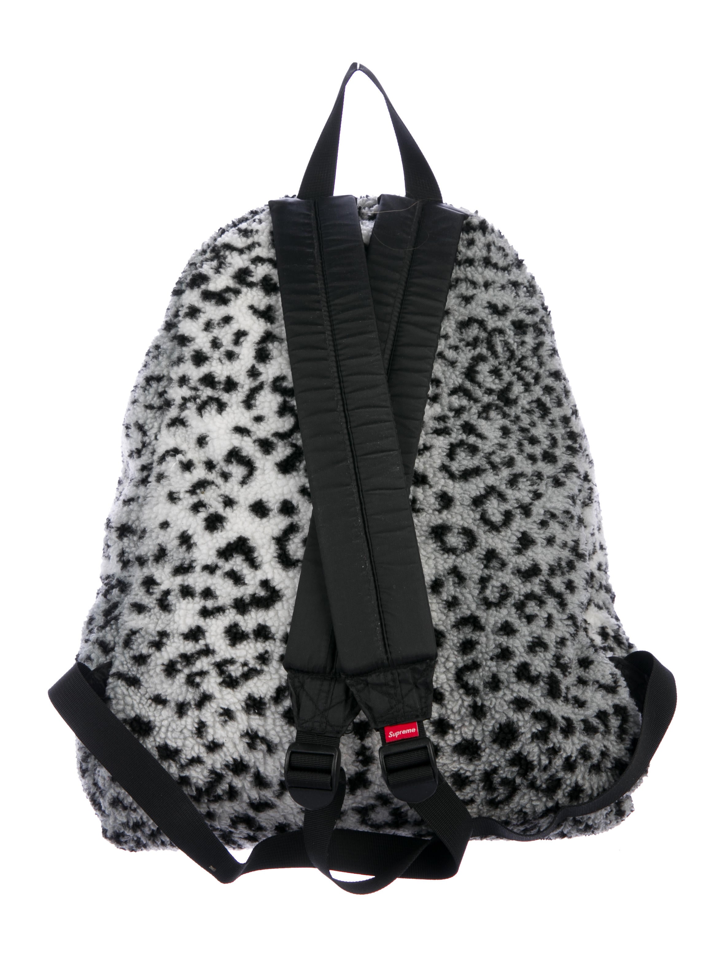 Supreme Leopard Fleece Backpack - White Backpacks, Bags