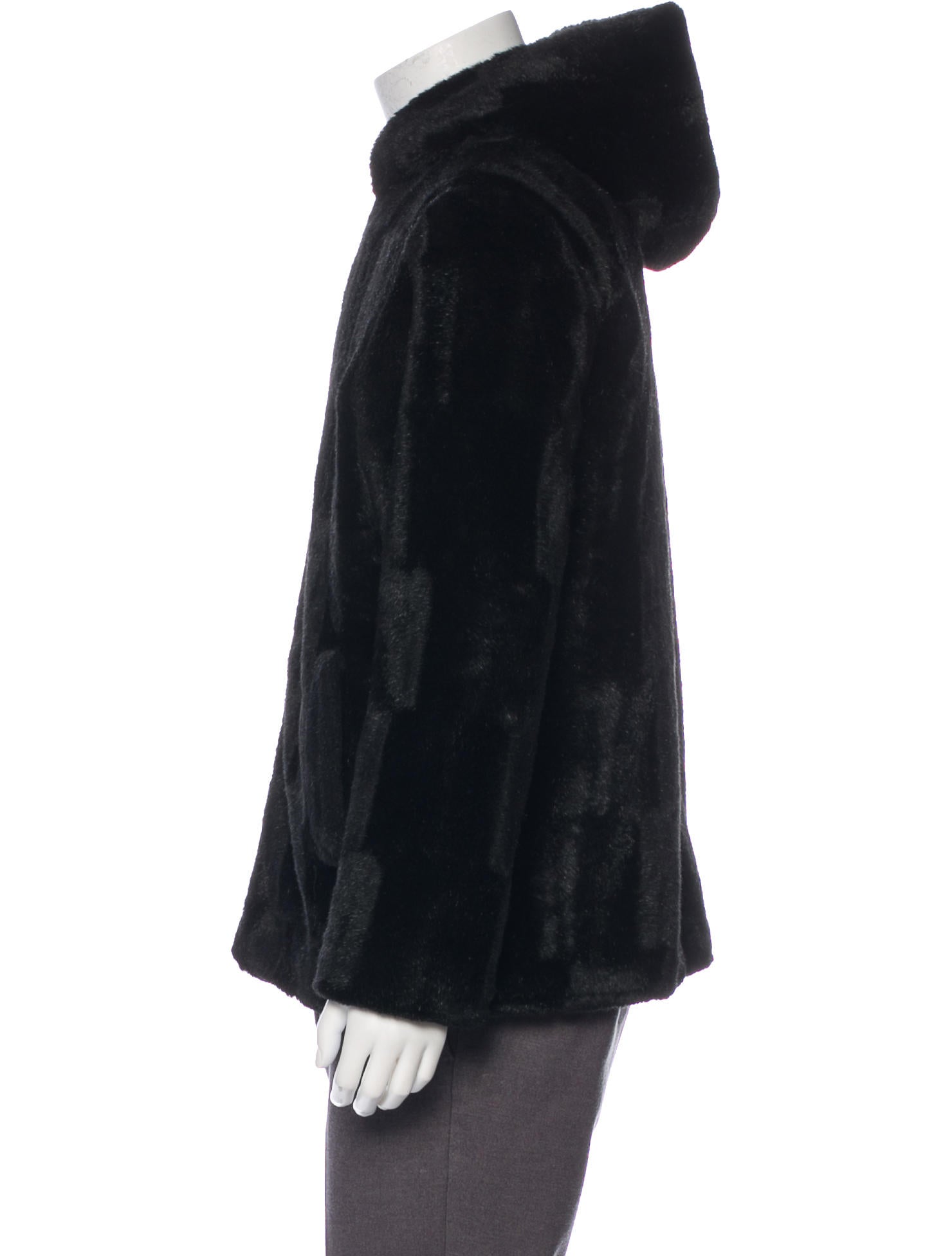 supreme faux fur hooded zip jacket