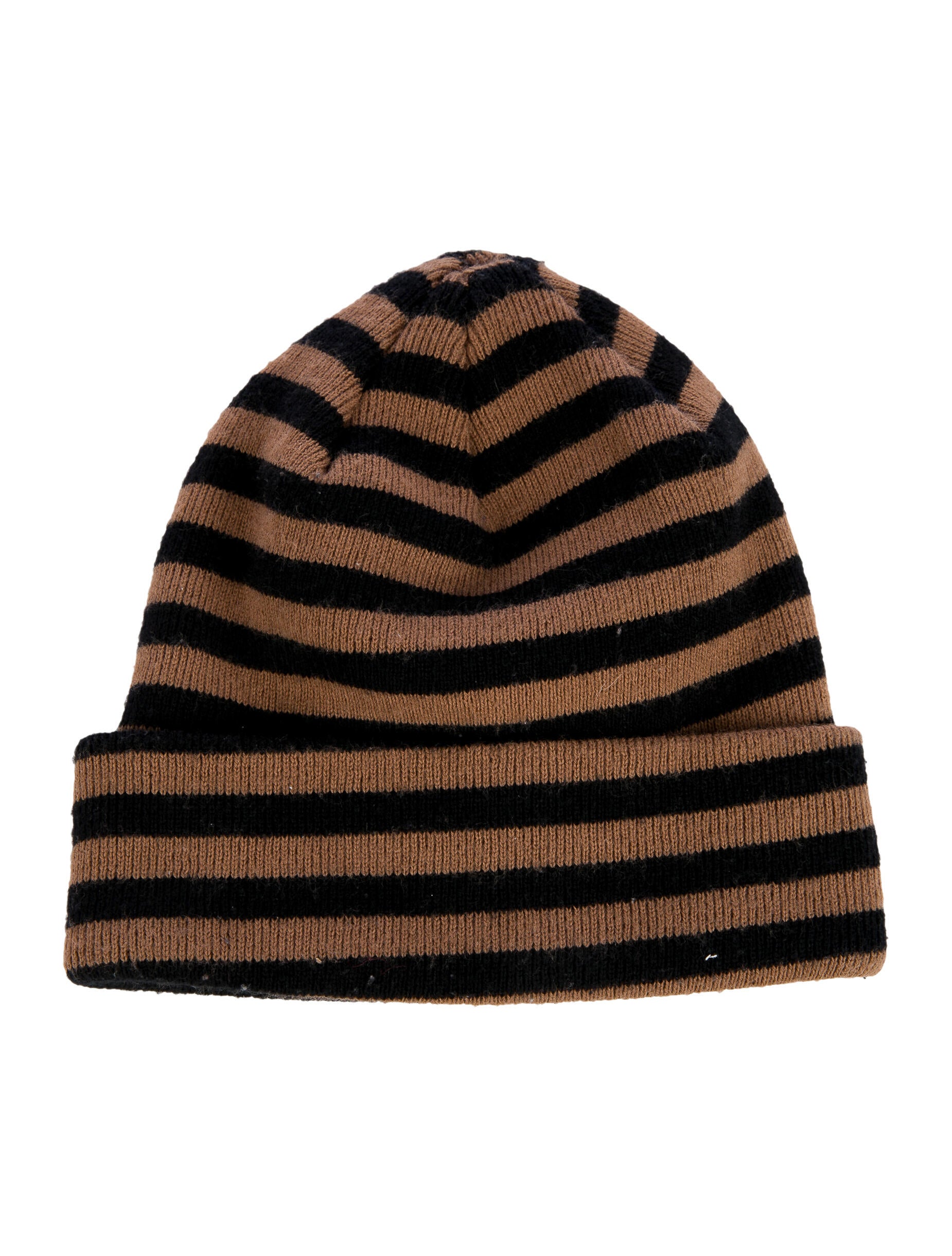 Supreme Striped Knit Beanie - Brown 